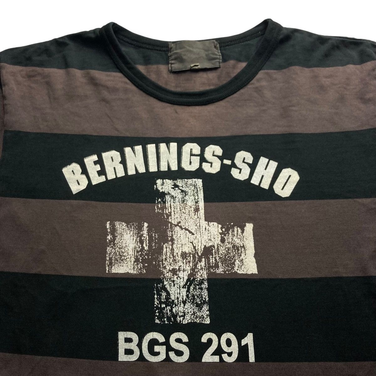 CIVARIZE 🇯🇵 BERNINGS SHO SPELL OUT STRIPES TSHIRT Size US M / EU 48-50 / 2 - 3 Thumbnail