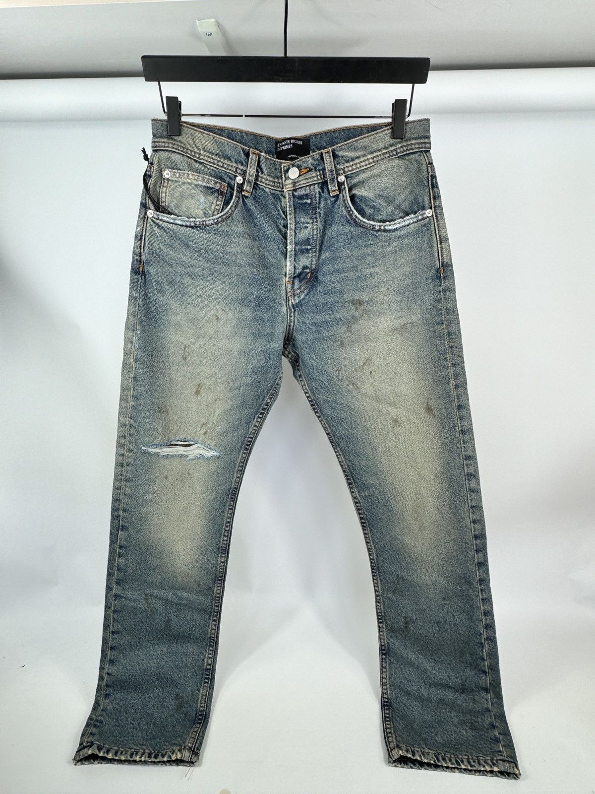 Enfants Riches Deprimes DISTRESSED DOUBLE LINED WINTER DENIM JEANS SIZE: 30 fits 32 Size US 30 / EU 46 - 1 Thumbnail