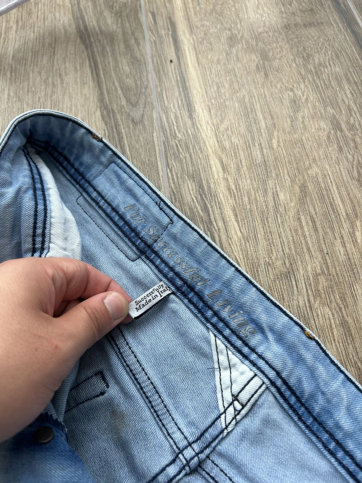 Diesel Black Gold Diesel light denim distressed jeans mens rare drip y2k Size US 36 / EU 52 - 5 Thumbnail