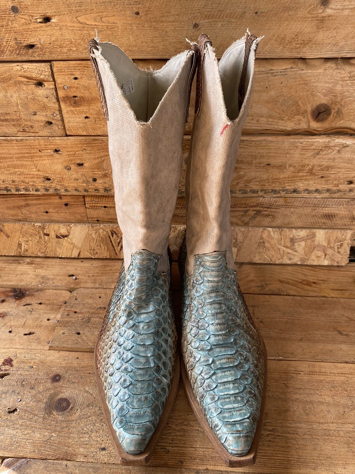 Roberto Cavalli Roberto cavali western cowboy boots,exotic python skin sz41 Size US 8 / EU 41 - 2 Thumbnail