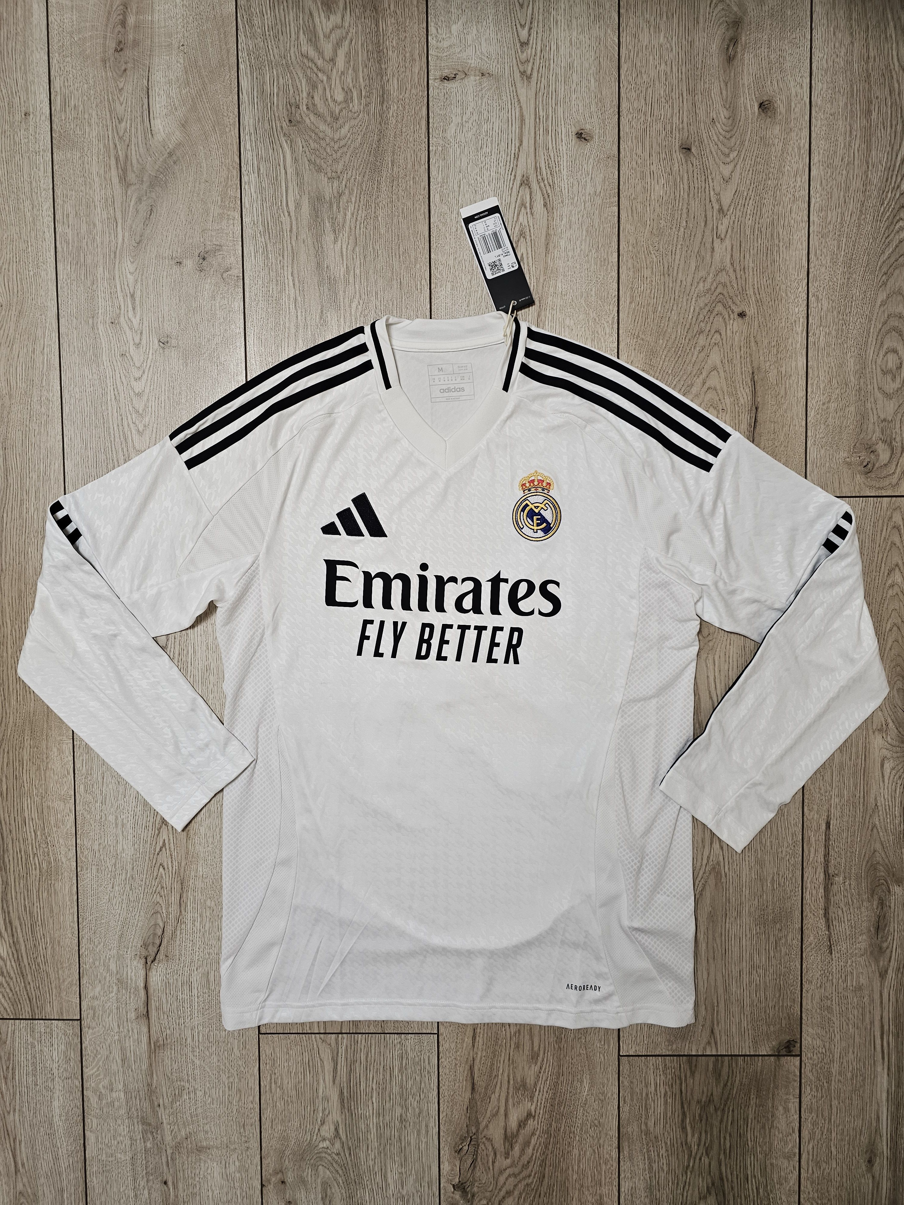 Adidas REAL MADRID 2024 2025 HOME GULER FOOTBALL SOCCER JERSEY LONG Size US M / EU 48-50 / 2 - 2 Thumbnail