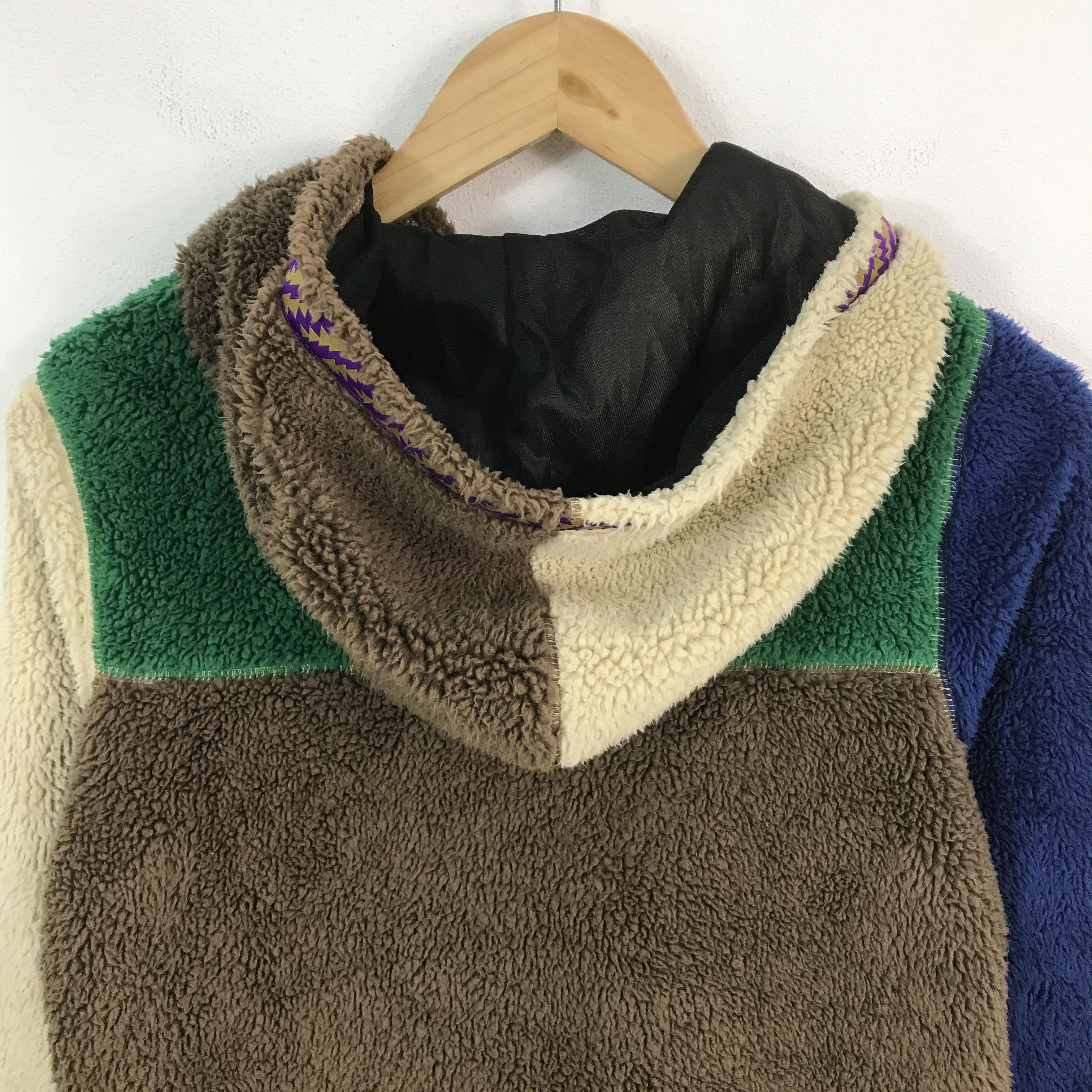 Japanese Brand × Vintage XGirl Sherpa multicolour hoodies jacket Size US S / EU 44-46 / 1 - 4 Thumbnail