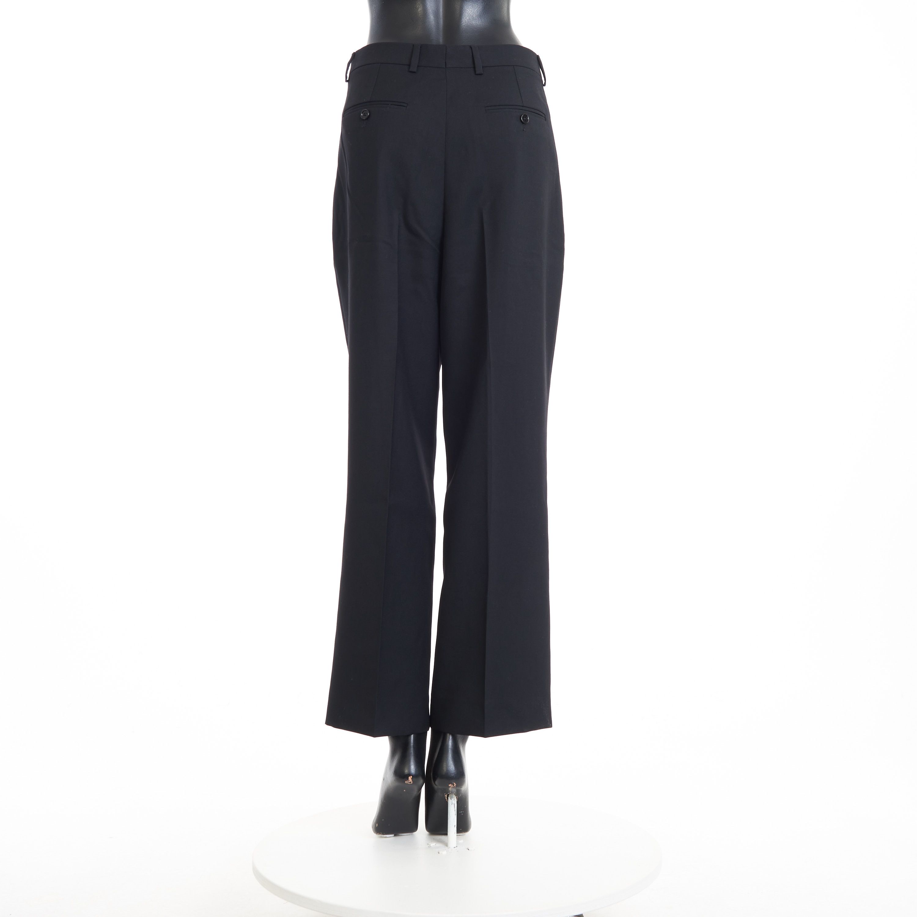 Celine Double-pleated High Waist Margaret Pants In Wool Gabardine Size 26" / US 2 / IT 38 - 5 Thumbnail