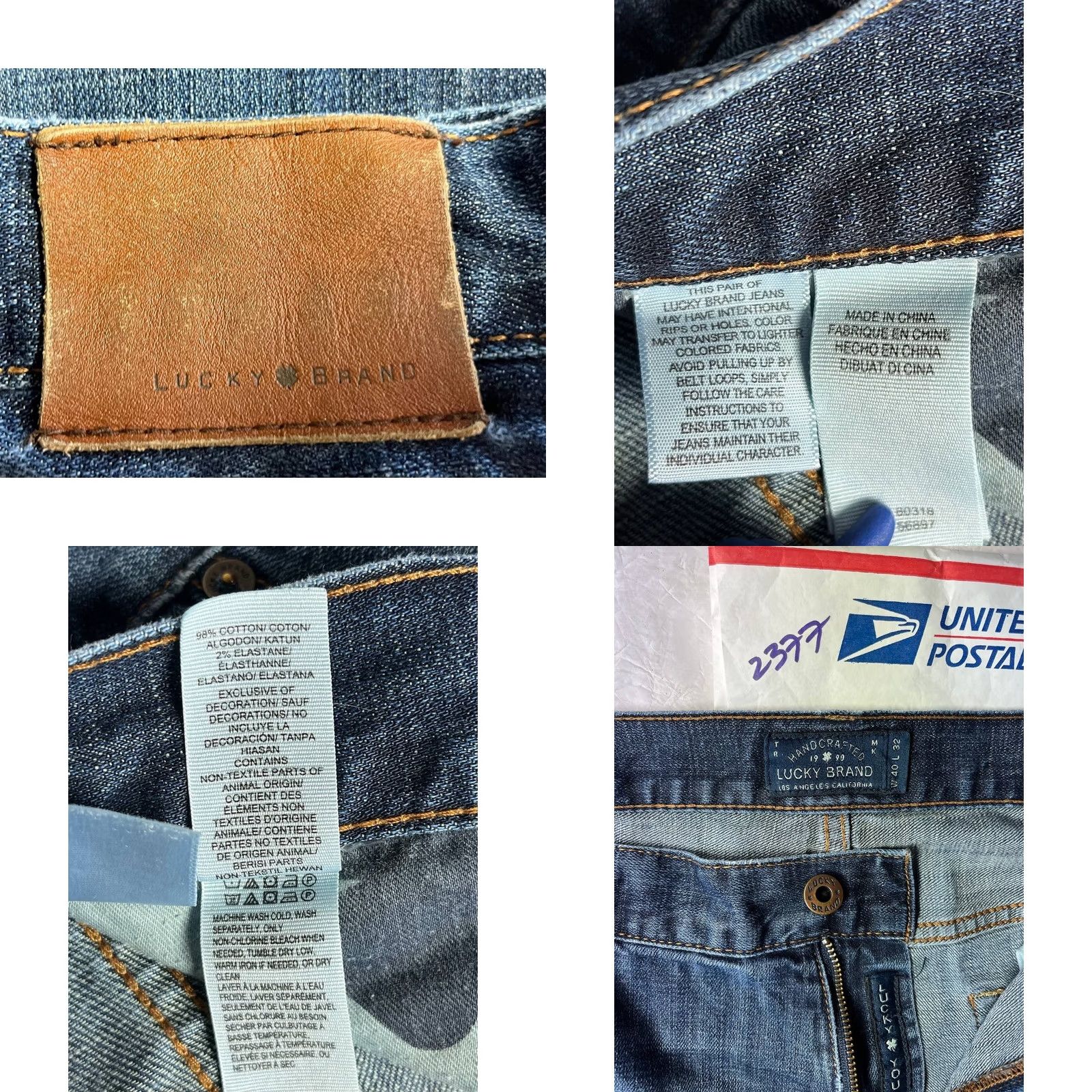 Lucky Brand Lucky Brand 221 Jeans Mens Straight Athletic Fit 40x32 Denim Blue Cotton Spandex See Pic Size US 40 / EU 56 - 10 Thumbnail