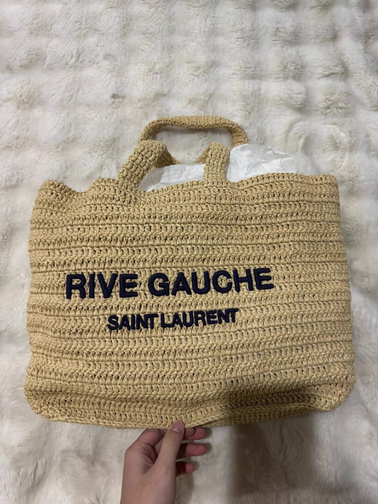 Yves Saint Laurent YSL Straw Beach Bag New Unused Dust Bag Size ONE SIZE - 2 Thumbnail