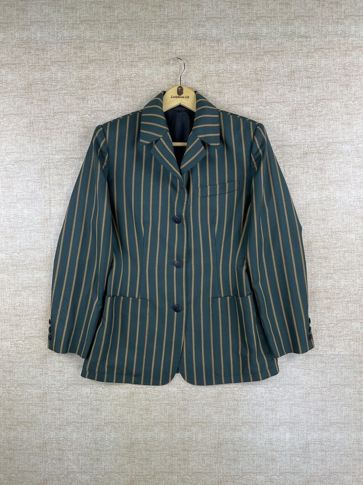 Jean Paul Gaultier 🔥Jean Paul Gaultier Junior Green Stripes Jacket Size US M / EU 48-50 / 2 - 1 Thumbnail