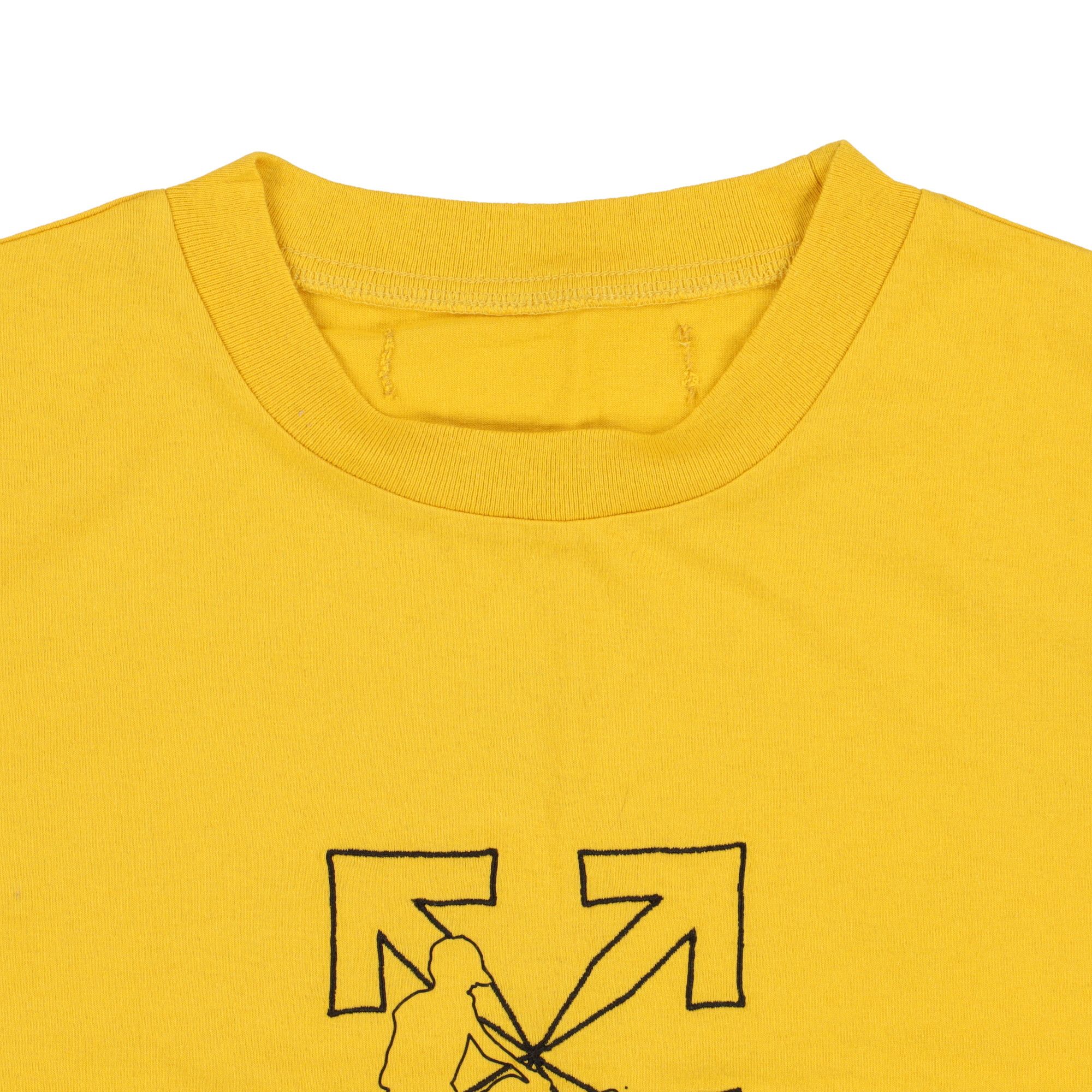 Off-White Yellow Logo Arrow Workers T-shirt Size US S / EU 44-46 / 1 - 6 Thumbnail