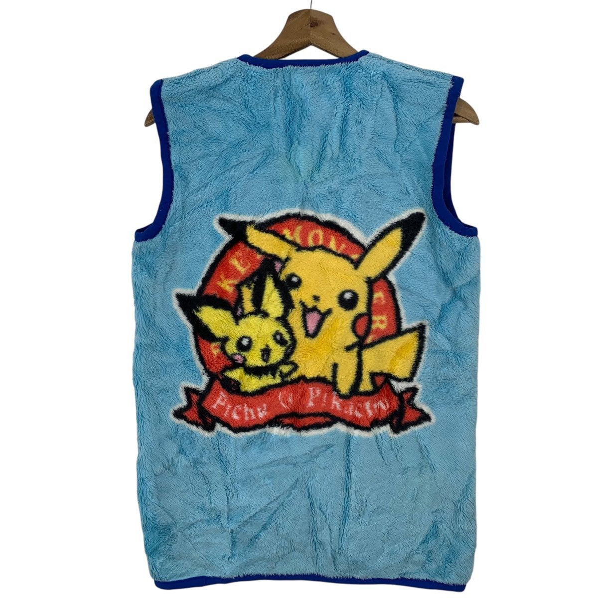 Japanese Brand × Pokemon × Vintage Vintage POKEMON Pikachu Japanese Cartoon Fleece Vest Jacket Size US S / EU 44-46 / 1 - 2 Thumbnail