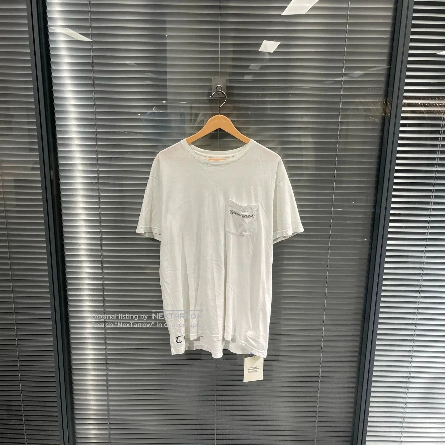 Chrome Hearts Scroll Cross White Print Tee 1XL 95 New Stains, Men's — image 2 of 6