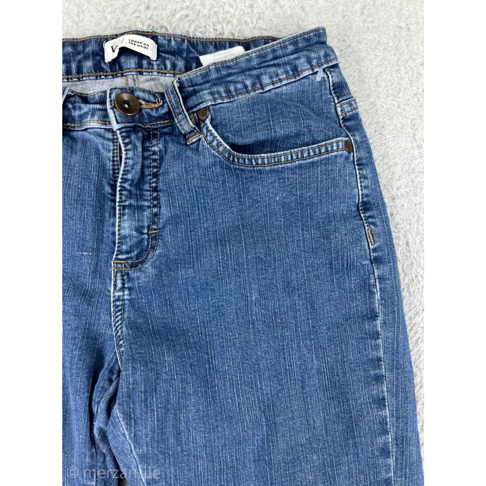 Lee Lee Jeans Bootcut Women 6 Blue Denim Cotton Blend Regular Low-Rise 5-Pocket Designer Western Classic Cowboy 90s Womens Size 28" / US 6 / IT 42 - 7 Thumbnail