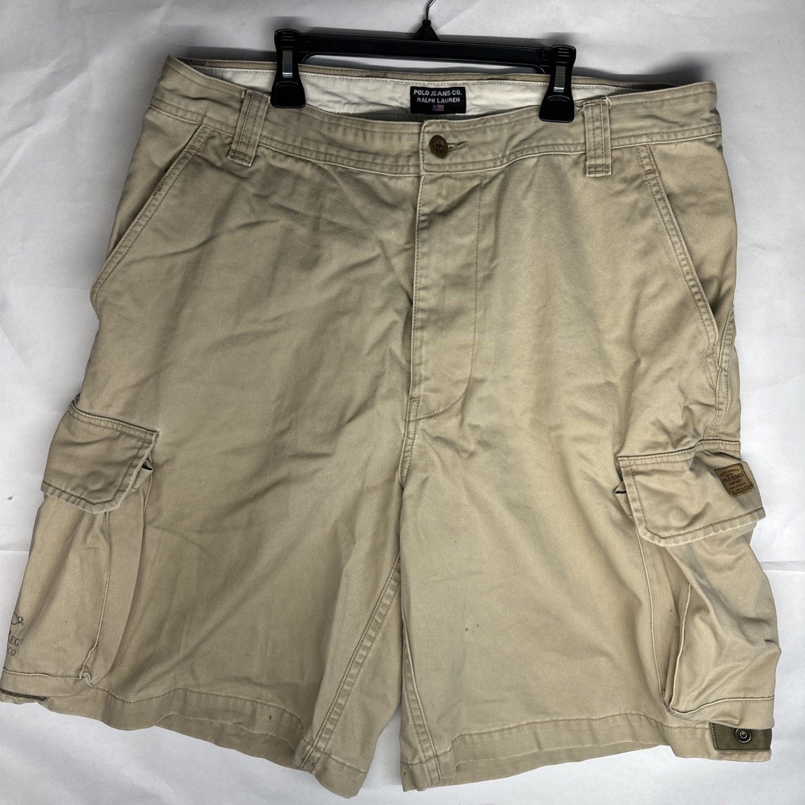 Polo Ralph Lauren Polo Jeans Co Cargo Shorts Size 36 Beige Canvas Authentic Size US 36 / EU 52 - 1 Thumbnail