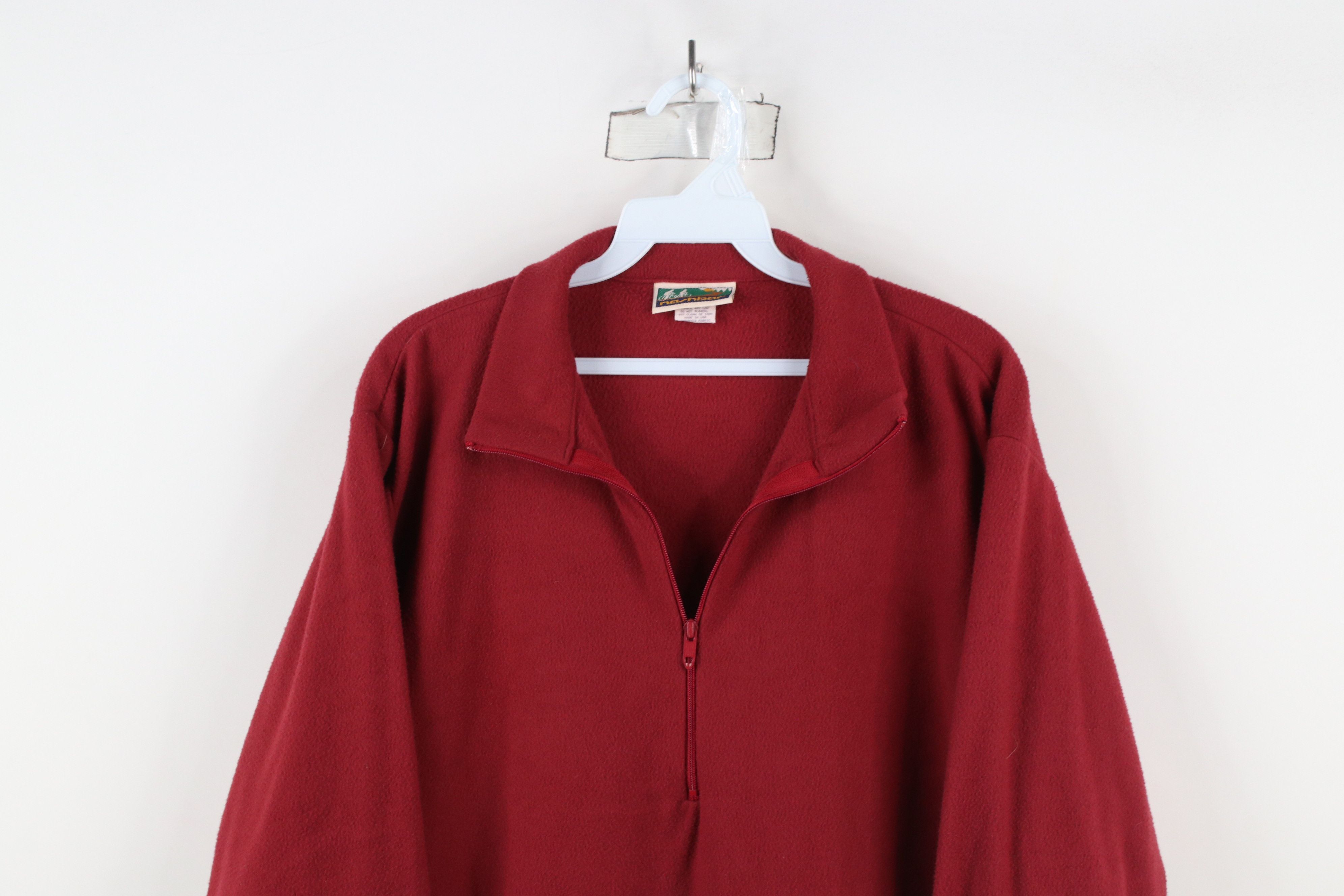 Vintage Vintage 80s 90s Nashbar Cycling Fleece Sweater Red USA Size US M / EU 48-50 / 2 - 2 Thumbnail