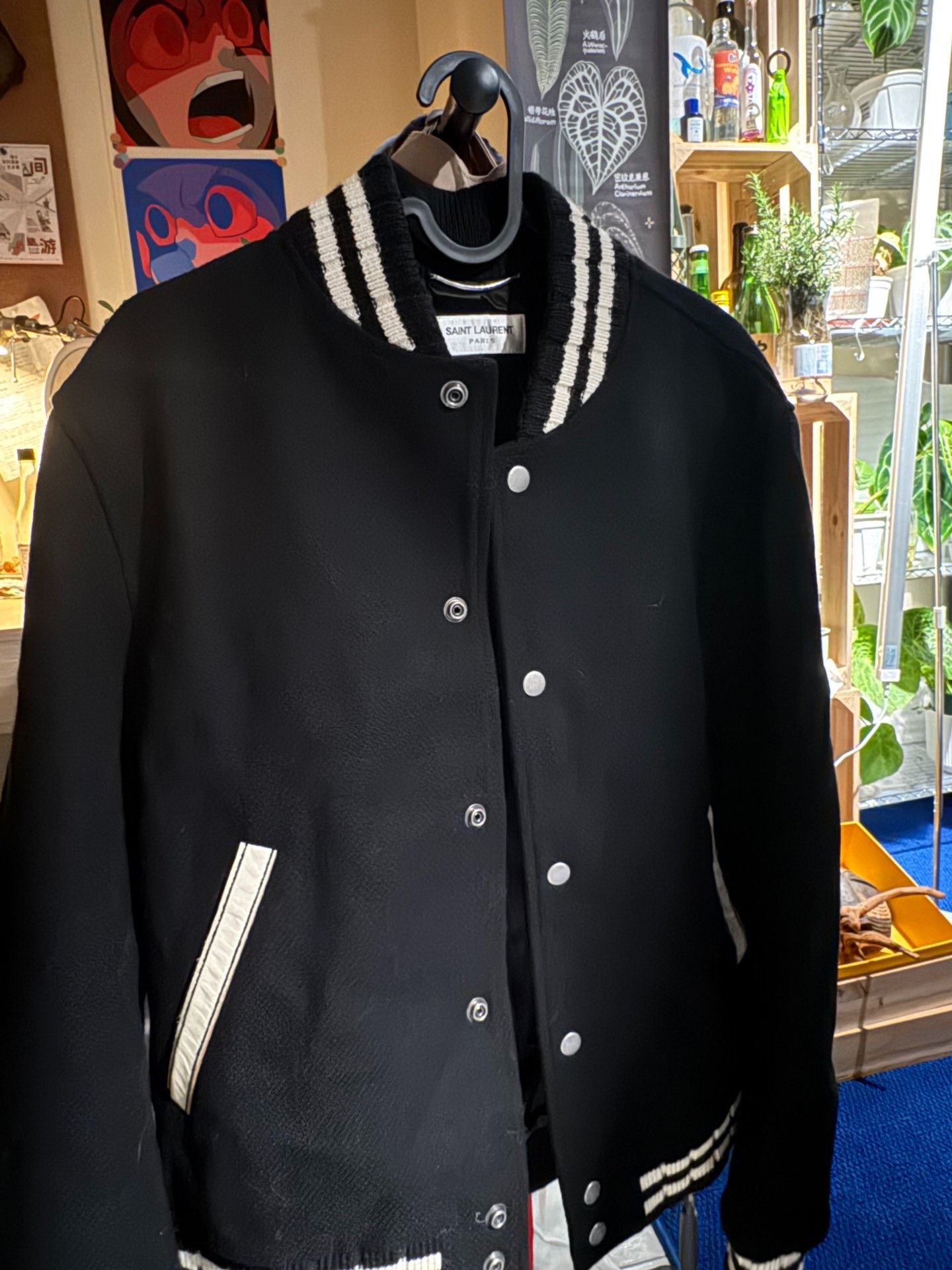 Saint Laurent Paris Saint Laurent Black Varsity Jacket Size US M / EU 48-50 / 2 - 1 Thumbnail