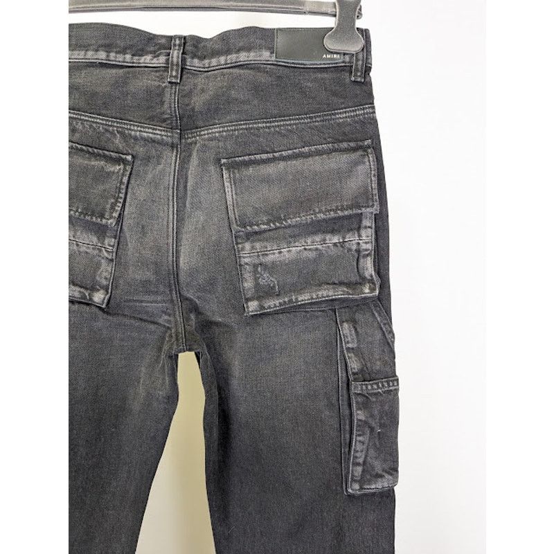 Amiri o1rshd1 Stack Workman Jeans in Aged Black Size US 30 / EU 46 - 18 Thumbnail