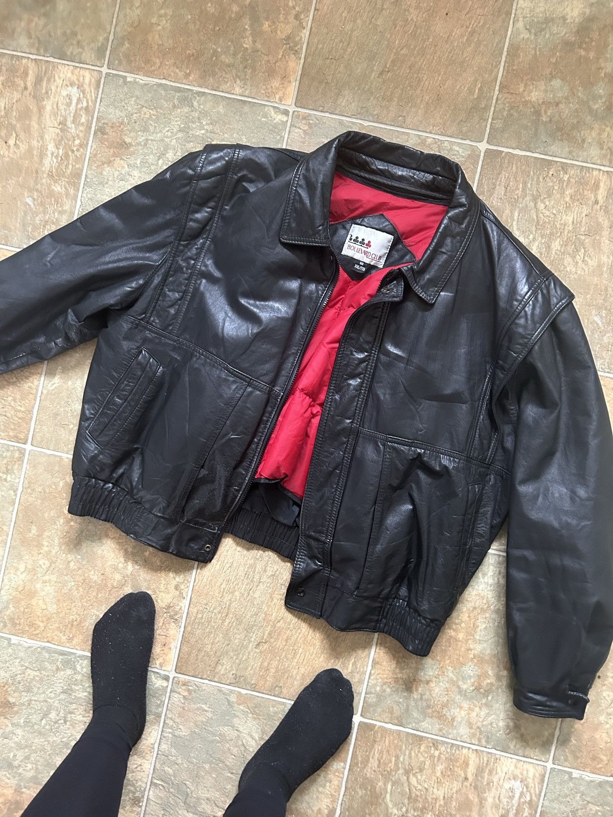 Genuine Leather × Vintage Old school moto leather jacket Size US XXL / EU 58 / 5 - 2 Thumbnail