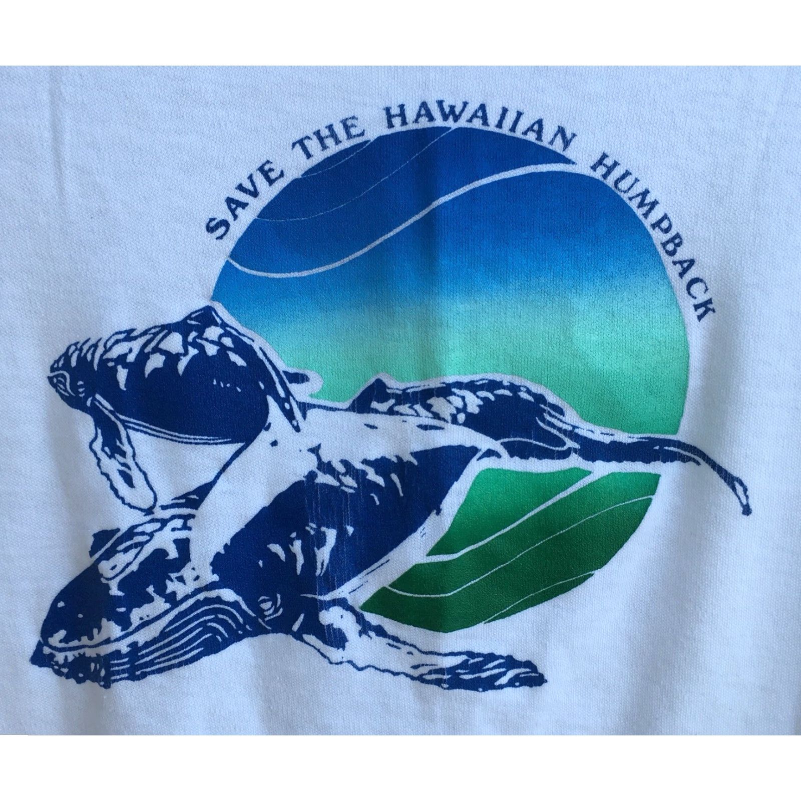 Vintage VINTAGE Stedman T-Shirt Hawaiian Humpback Whale Graphics White 1980s M Ladies Size M Casual Size M / US 6-8 / IT 42-44 - 7 Thumbnail