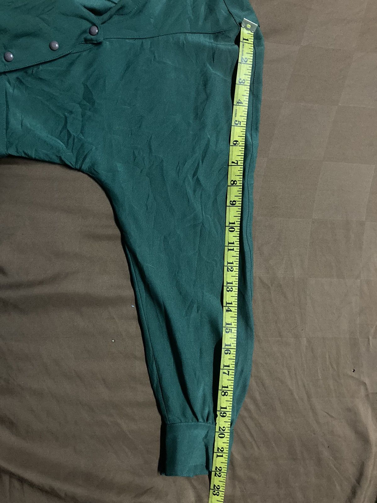 Vintage 90s Thierry Mugler Snap Button Green Dress