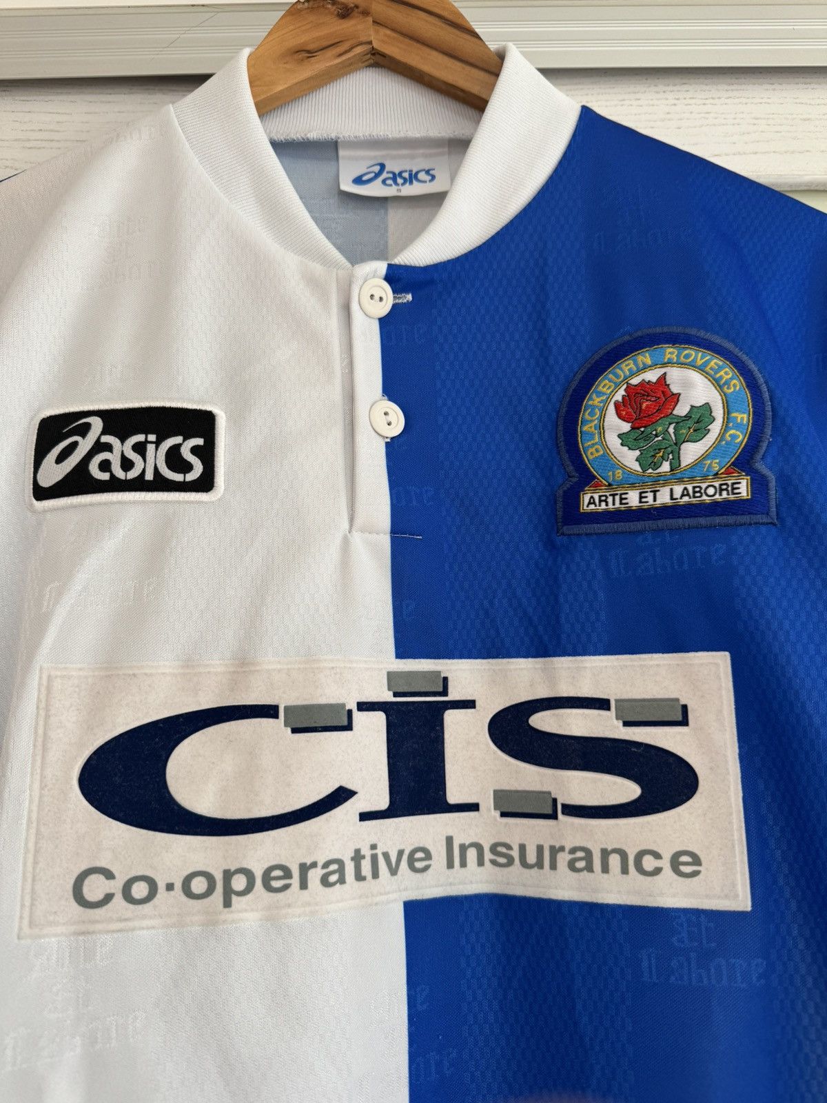 Asics × Vintage Vintage Blackburn Rovers 1996-1998 Home Soccer Jersey Kit Size US S / EU 44-46 / 1 - 7 Thumbnail