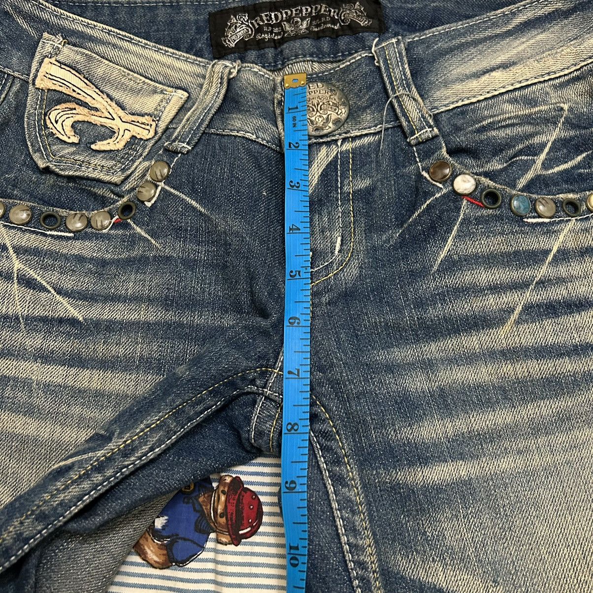 Ed Hardy Y2k Red Pepper Embroidery Punk Style Jeans Size US 28 / EU 44 - 20 Thumbnail