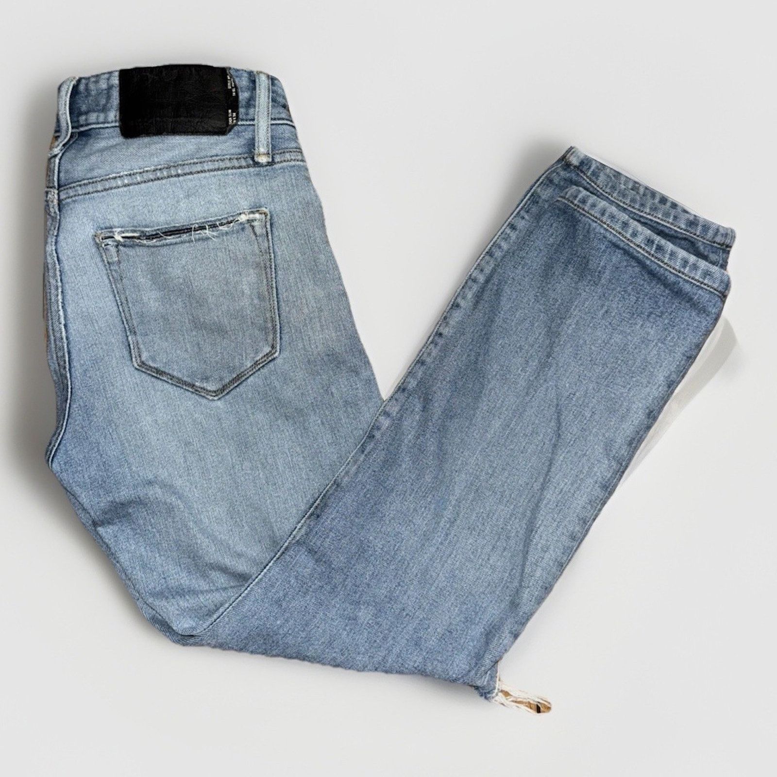 Buck Mason Buck Mason Button Fly Stone Washed Ripped Jeans 28x26 Skinny Size US 28 / EU 44 - 9 Thumbnail