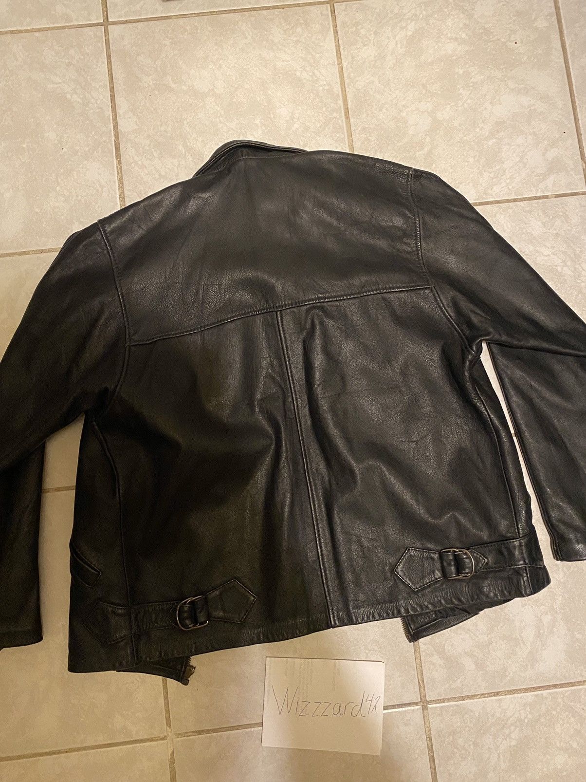 Genuine Leather Black leather jacket Size US XL / EU 56 / 4 - 2 Thumbnail