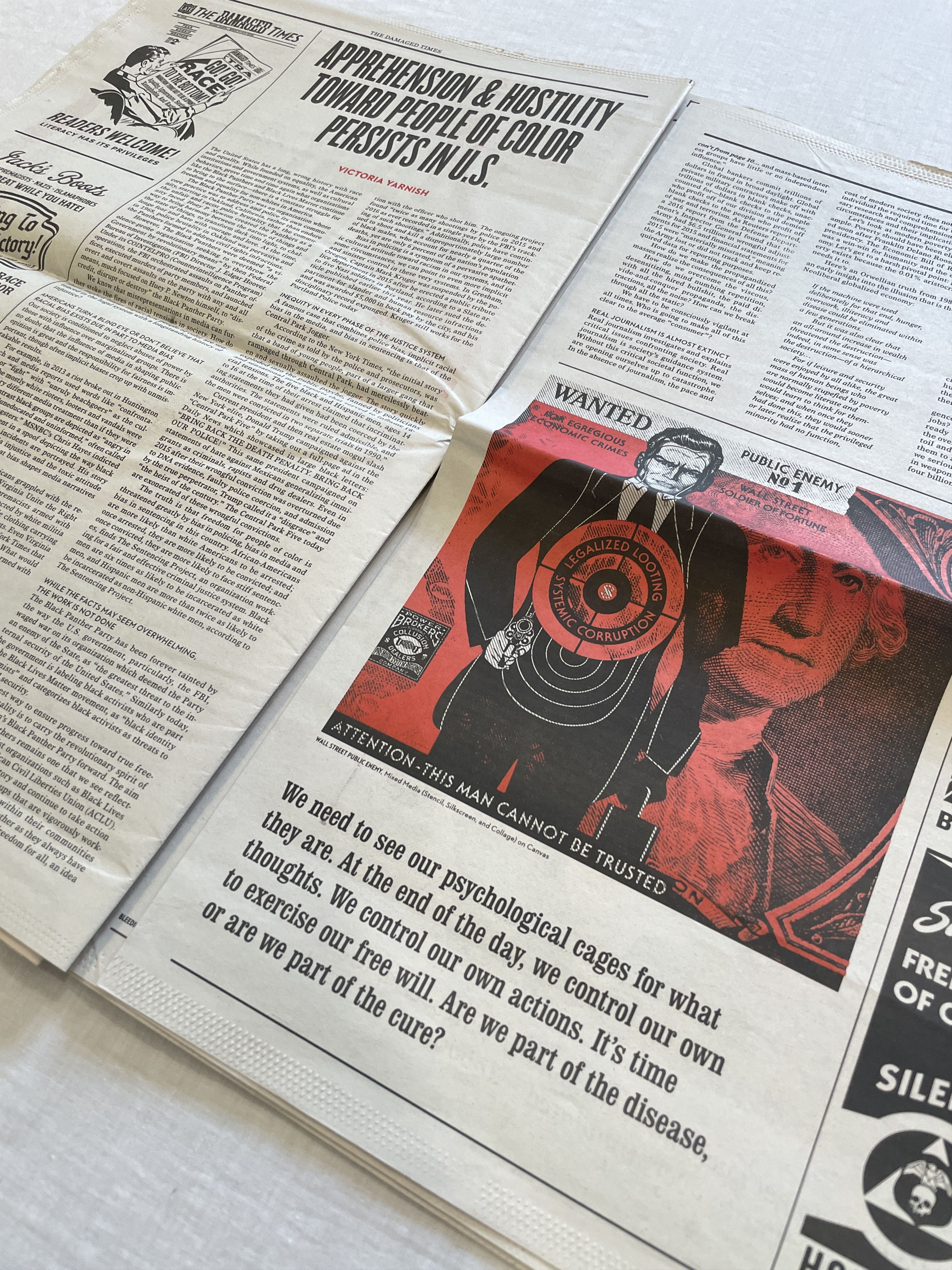 Obey × Shepard Fairey Obey The Damaged Times Newspaper Zine 2017 Shepard Fairey Size ONE SIZE - 7 Thumbnail