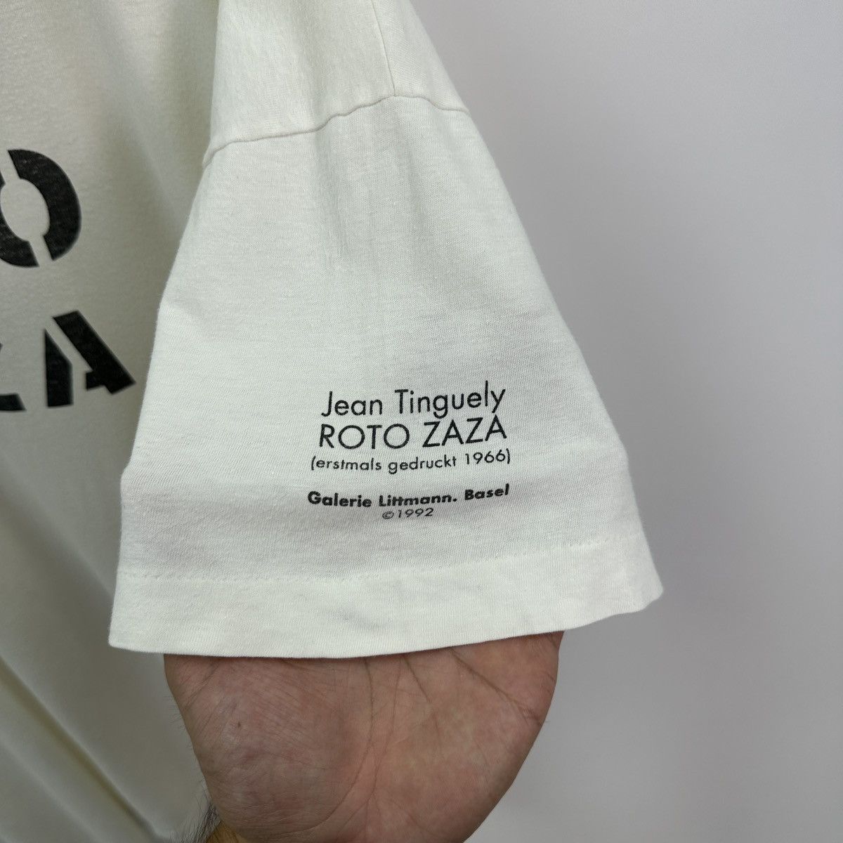 Vintage Vintage 90s Roto Zaza Jean Tinquely Gallery Basel art tee Size US XL / EU 56 / 4 - 6 Thumbnail