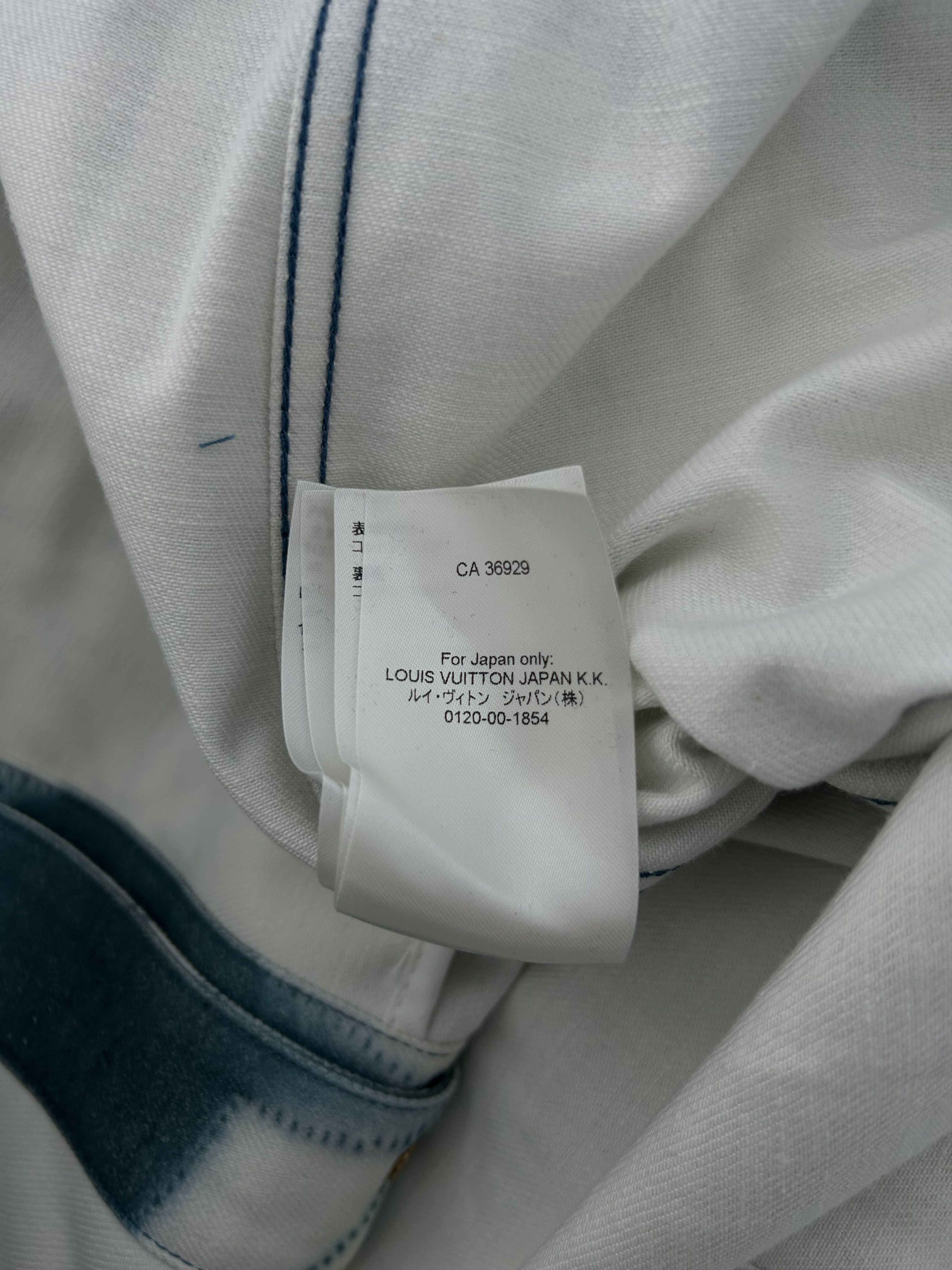 Louis Vuitton Louis Vuitton White & Blue Shibori Monogram Denim Jacket Size US XXL / EU 58 / 5 - 7 Thumbnail