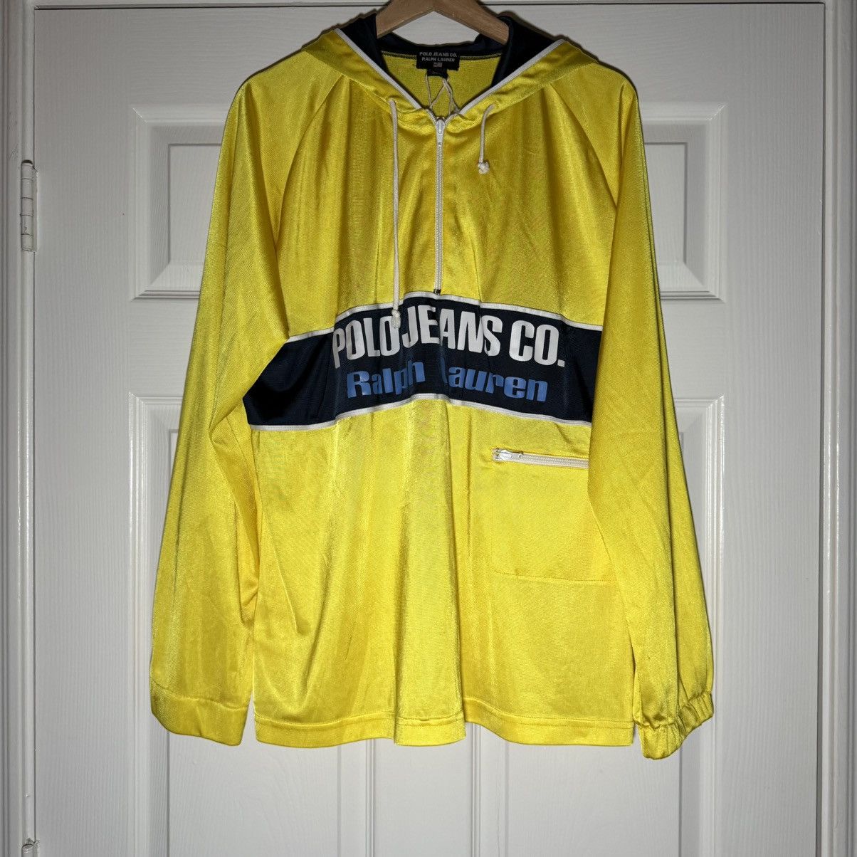 Vintage Vintage Polo Jeans Hooded Jersey Top Sz L Size US L / EU 52-54 / 3 - 1 Thumbnail