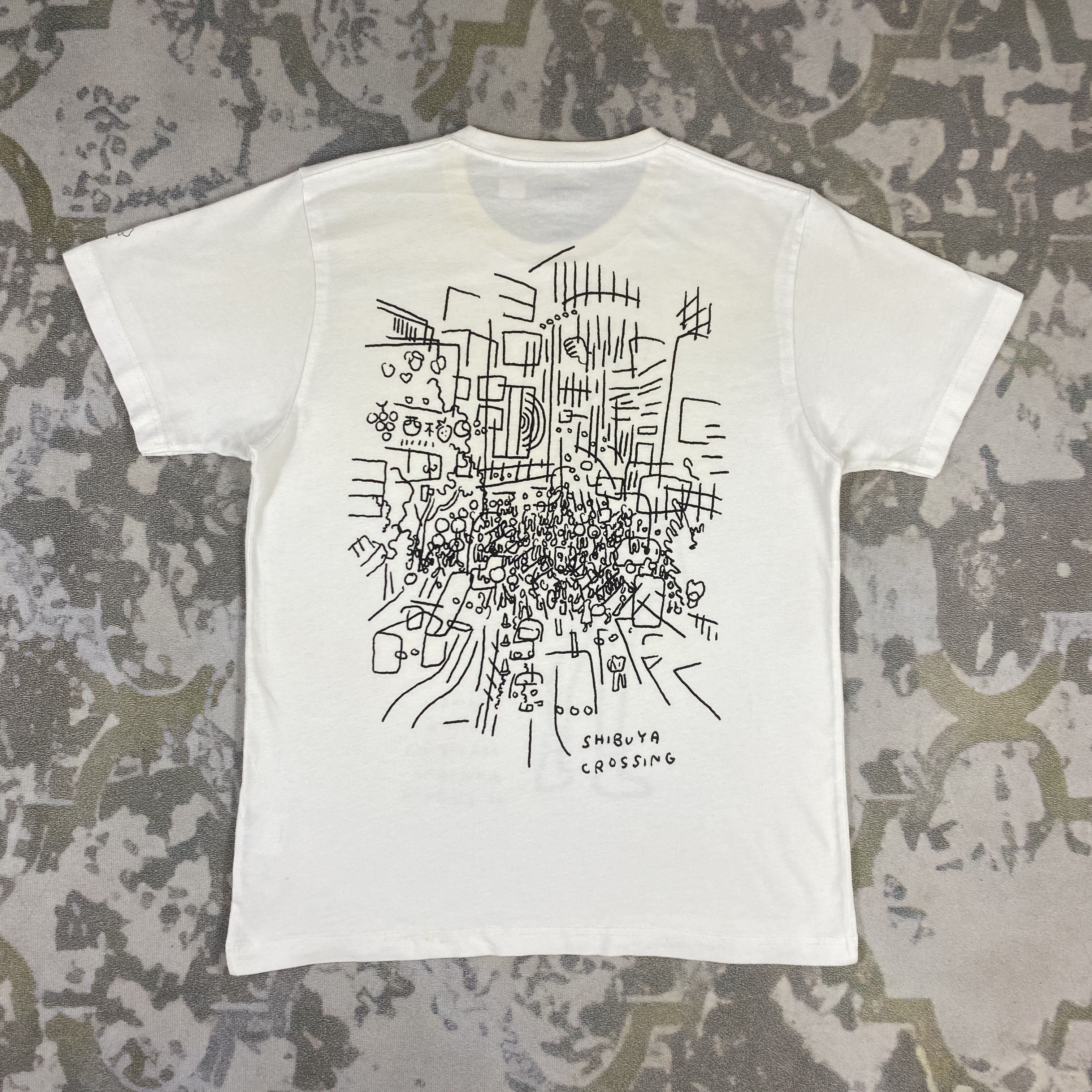 image of Uniqlo X Jason Polan T-Shirt - L013 in White, Men's (Size Medium)