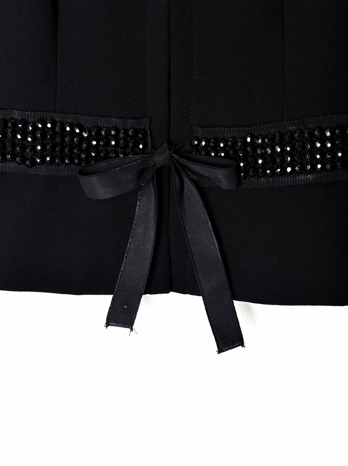 Prada Prada Black Jewel Embellished Cropped Wool Jacket Size M / US 6-8 / IT 42-44 - 7 Thumbnail
