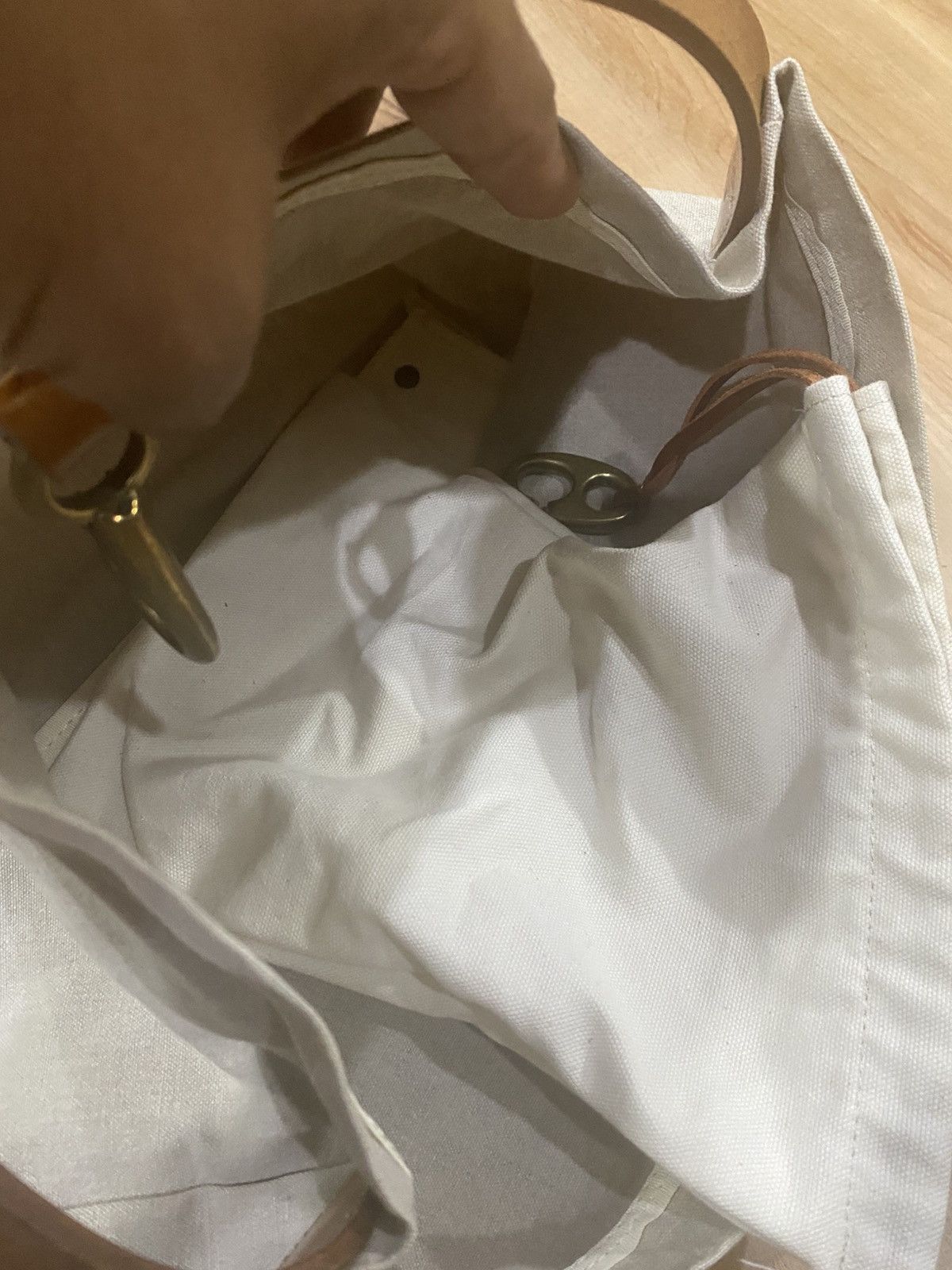 Japanese Brand × Leather Japanese style canvas shoulder bag Size ONE SIZE - 5 Thumbnail