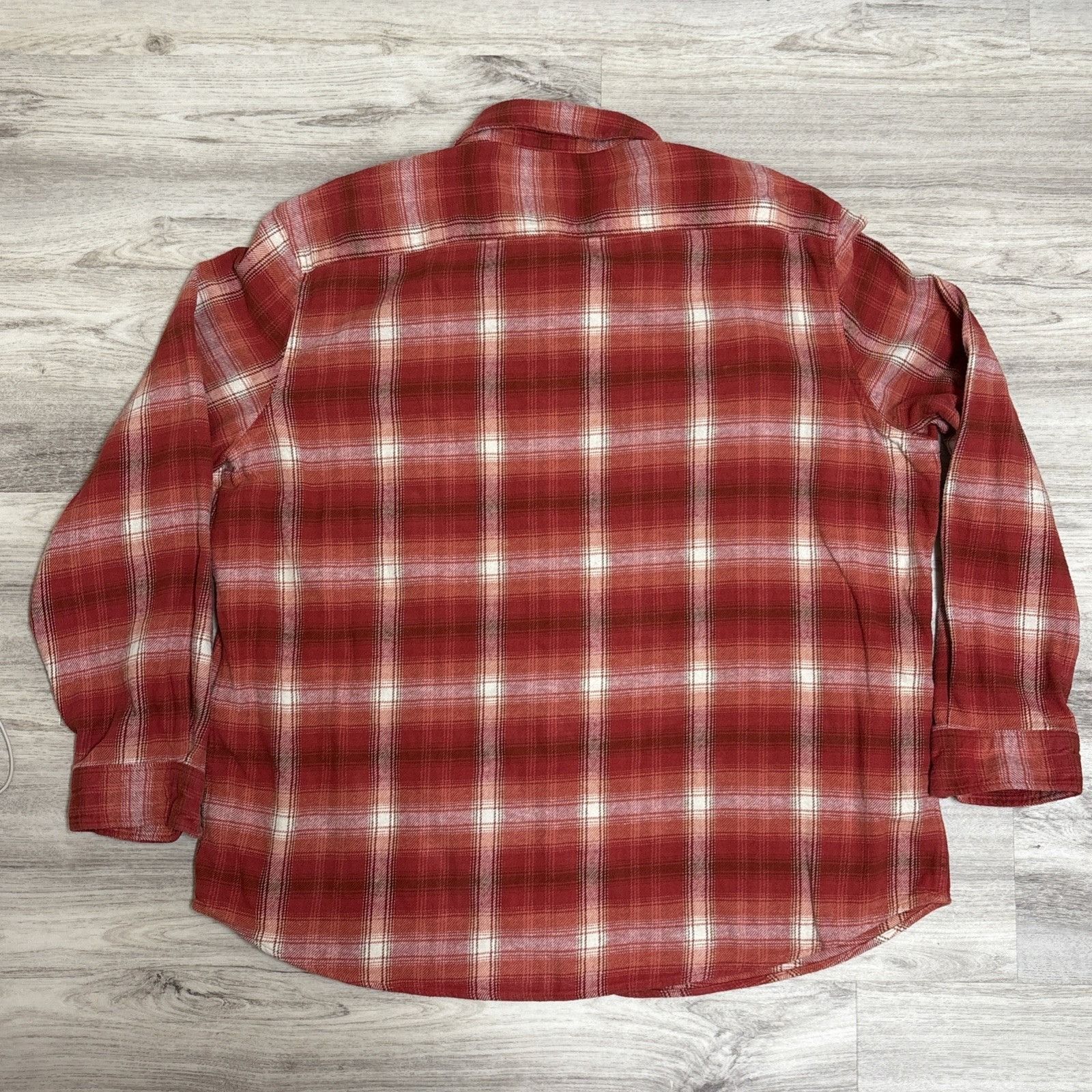 Frye Frye Shadow Plaid Shirt Mens Size 3XL Rust Red Flannel Long Size US XXL / EU 58 / 5 - 5 Thumbnail