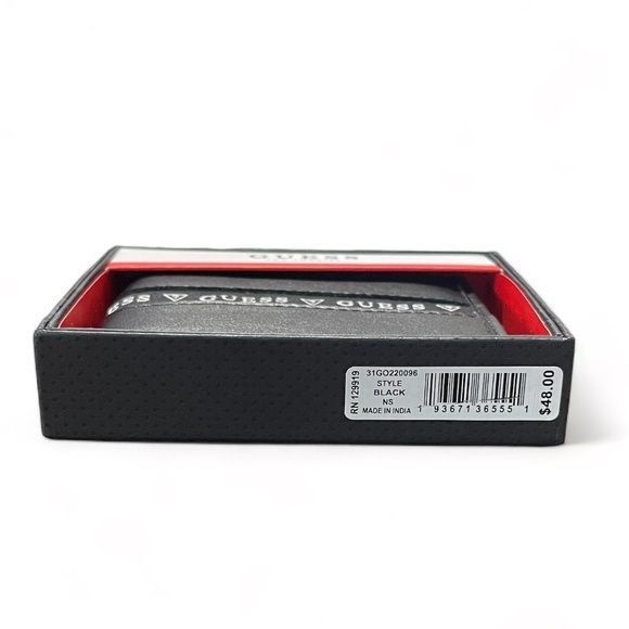 Guess Guess Men's Wallet in Fine Leather Men's, Black White Size ONE SIZE - 3 Thumbnail