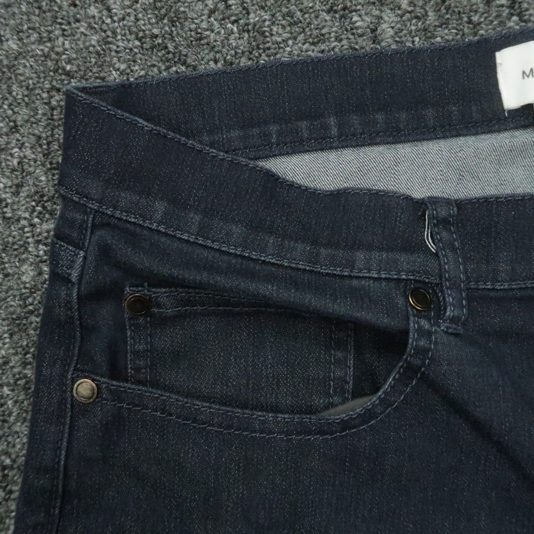 Vintage Ministry Of Supply Jeans Mens 32x34 Blue Straight 5 Pocket Dark Wash Denim Casual Mens Jeans Size US 32 / EU 48 - 3 Thumbnail