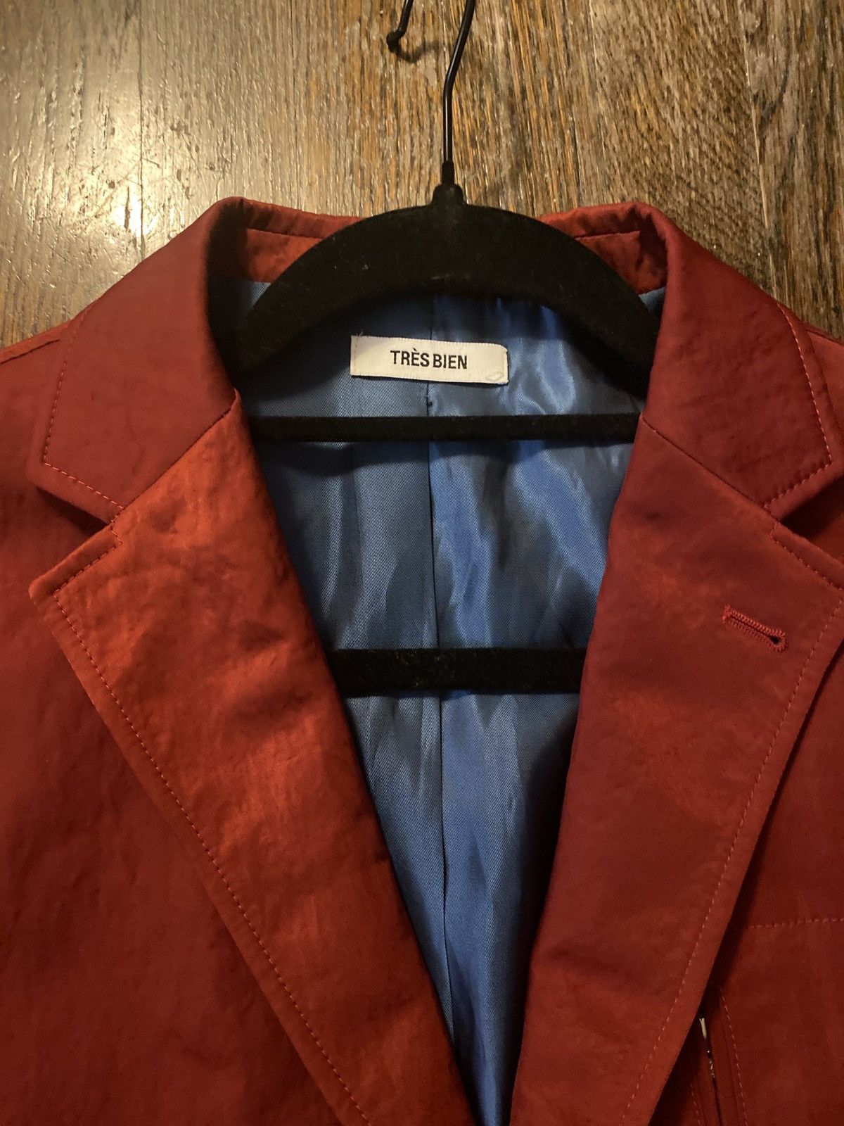 Tres Bien Tres Bien Burgundy Blazer Size 40R Size Large Size 40R - 2 Thumbnail