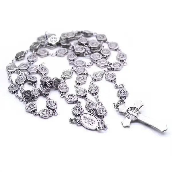Jewelry Saint Benedict Rosary Necklace Chain Catholic Church Jesus Size ONE SIZE - 4 Thumbnail