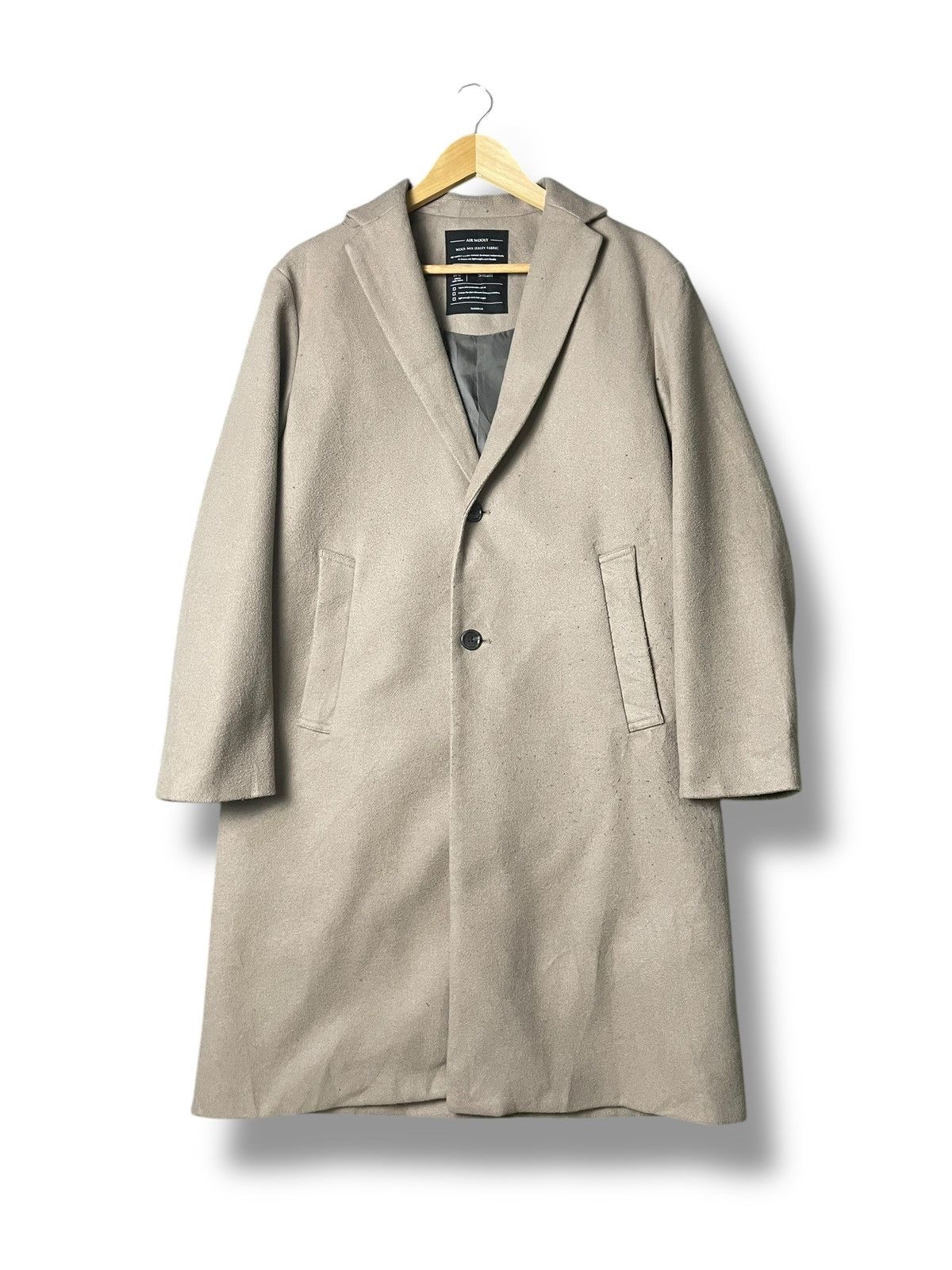 Rage Blue Wool mix Jersey Long Jacket (56)
