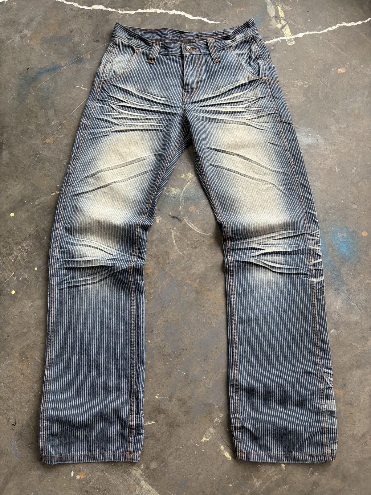 semanticdesign 2000s semantic design jeans stripe clawmark lgb kmrii Size US 30 / EU 46 - 1 Thumbnail