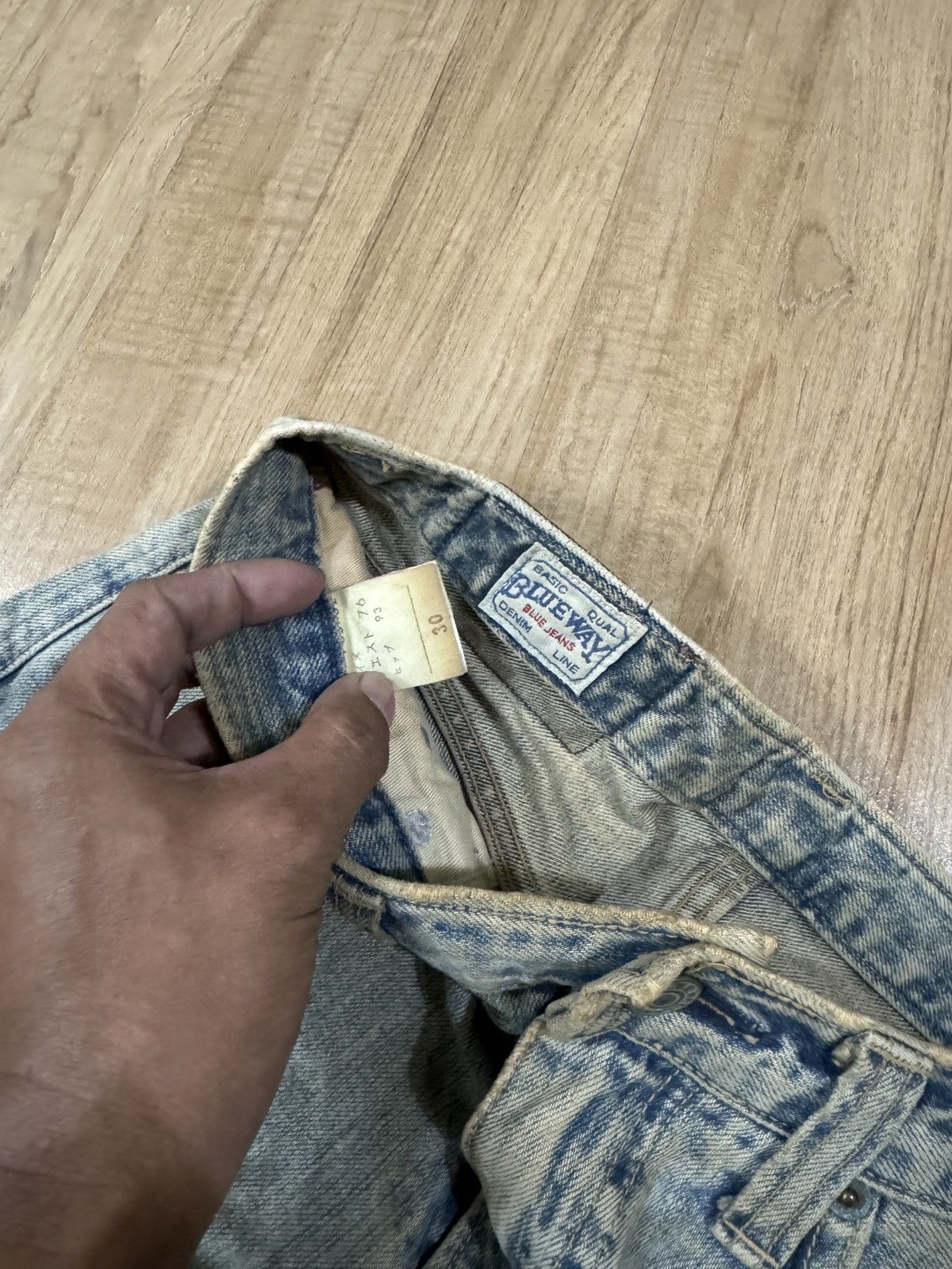 Blue Blue Japan × Japanese Brand Blue Way washed denim Size US 29 - 4 Thumbnail