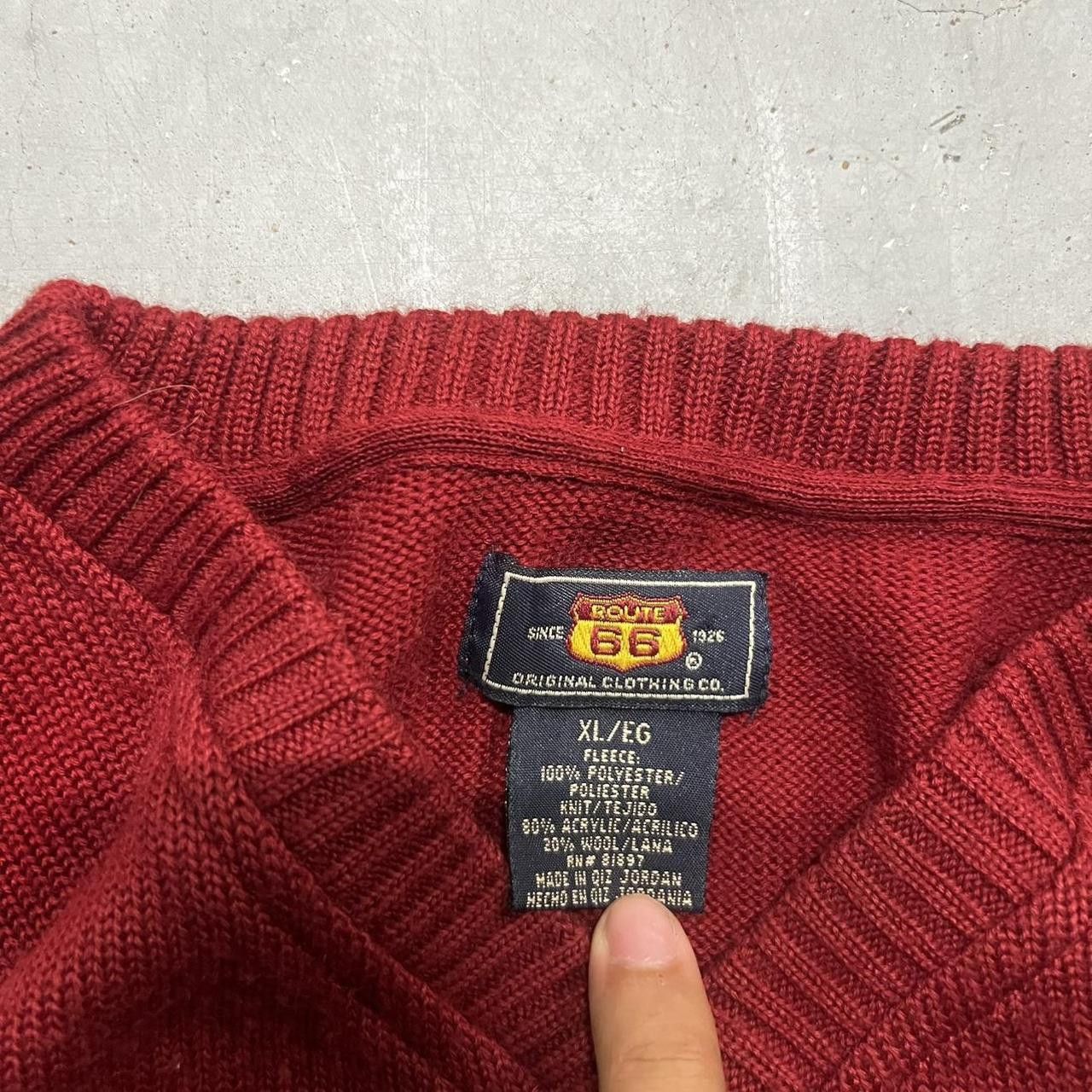 Vintage Crazy Vintage Y2K/2000s Blank Blue and Red Vintage Winter Essential Sweater! Size US XL / EU 56 / 4 - 4 Thumbnail