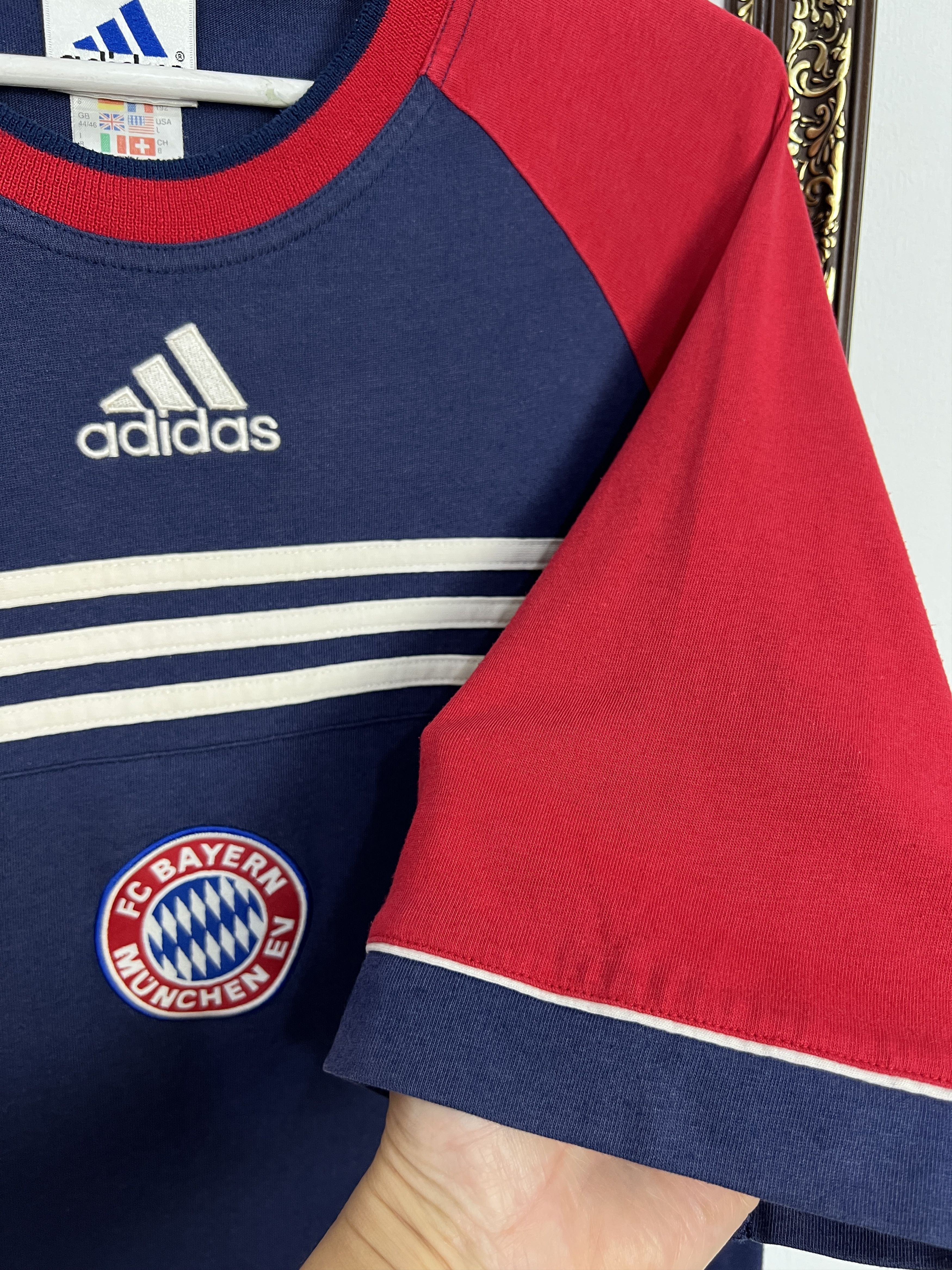 Adidas Vintage 90's Adidas Bayern Munich Football Train Shirt Size US L / EU 52-54 / 3 - 4 Thumbnail