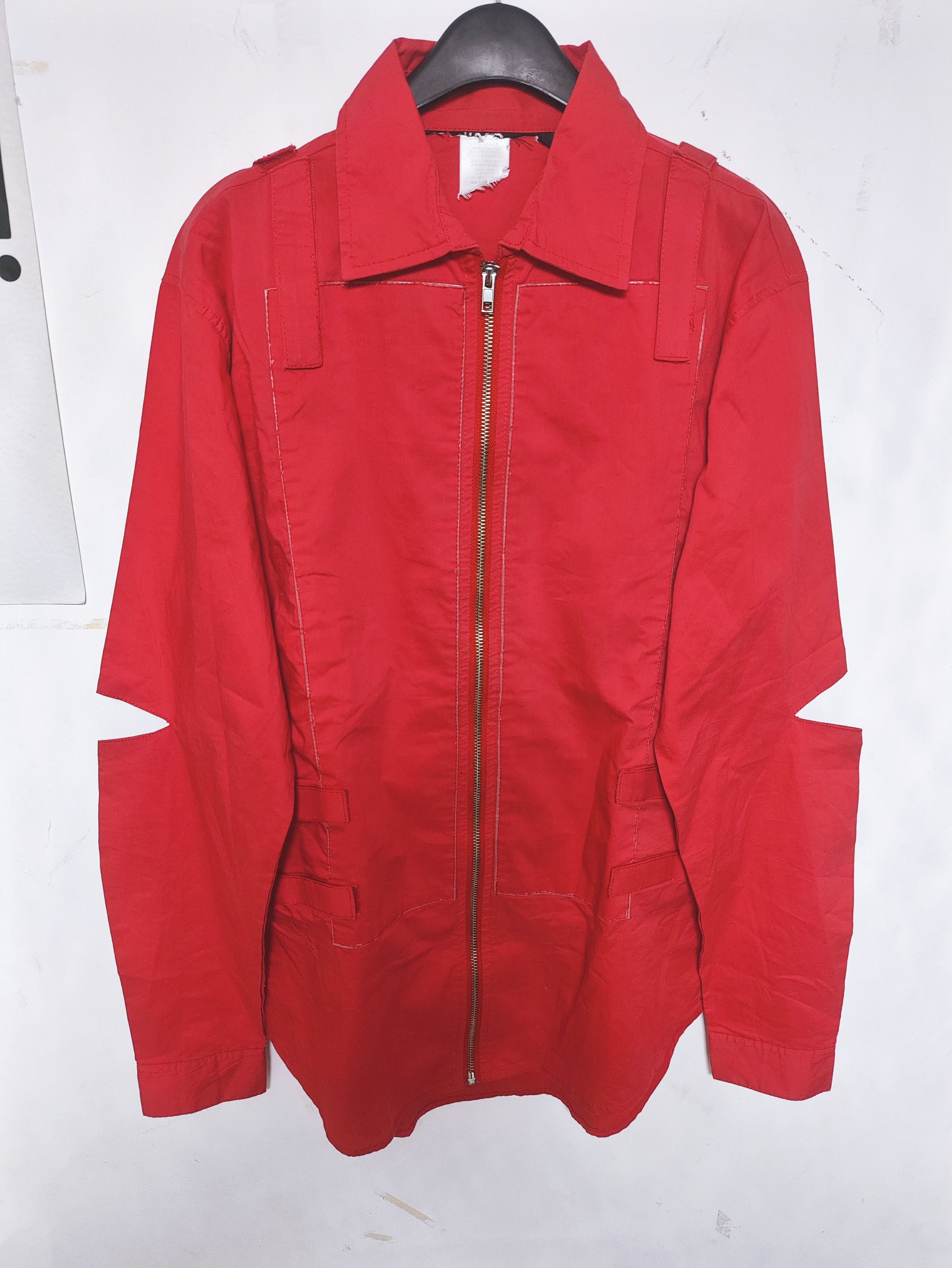 Hood By Air HBA SS14 Blood Red Velcro Strip Shirt Size US L / EU 52-54 / 3 - 3 Thumbnail