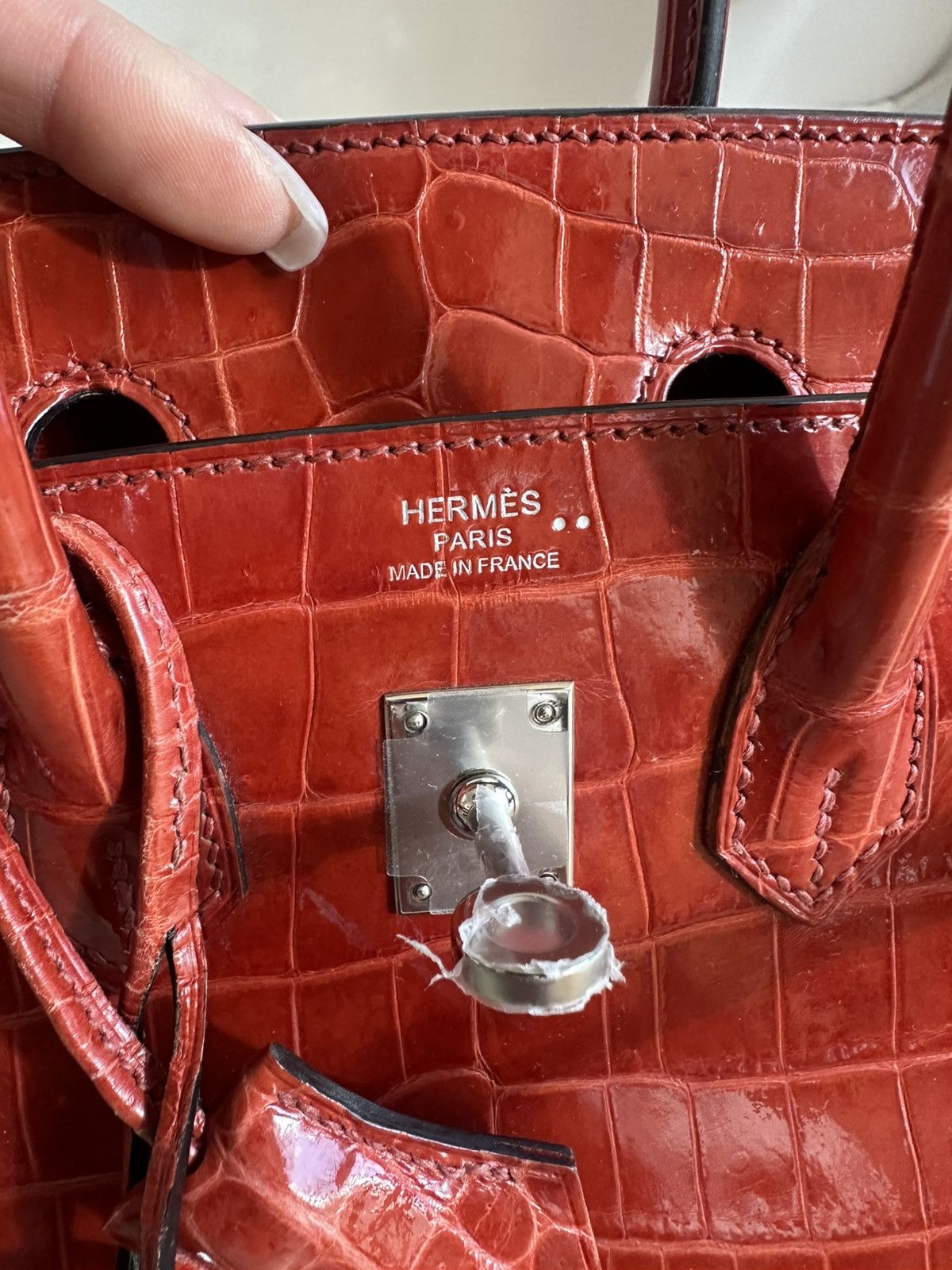 Hermes Hermès Crocodile Birkin 25 Palladium Hardware, 2015 Size ONE SIZE - 5 Thumbnail