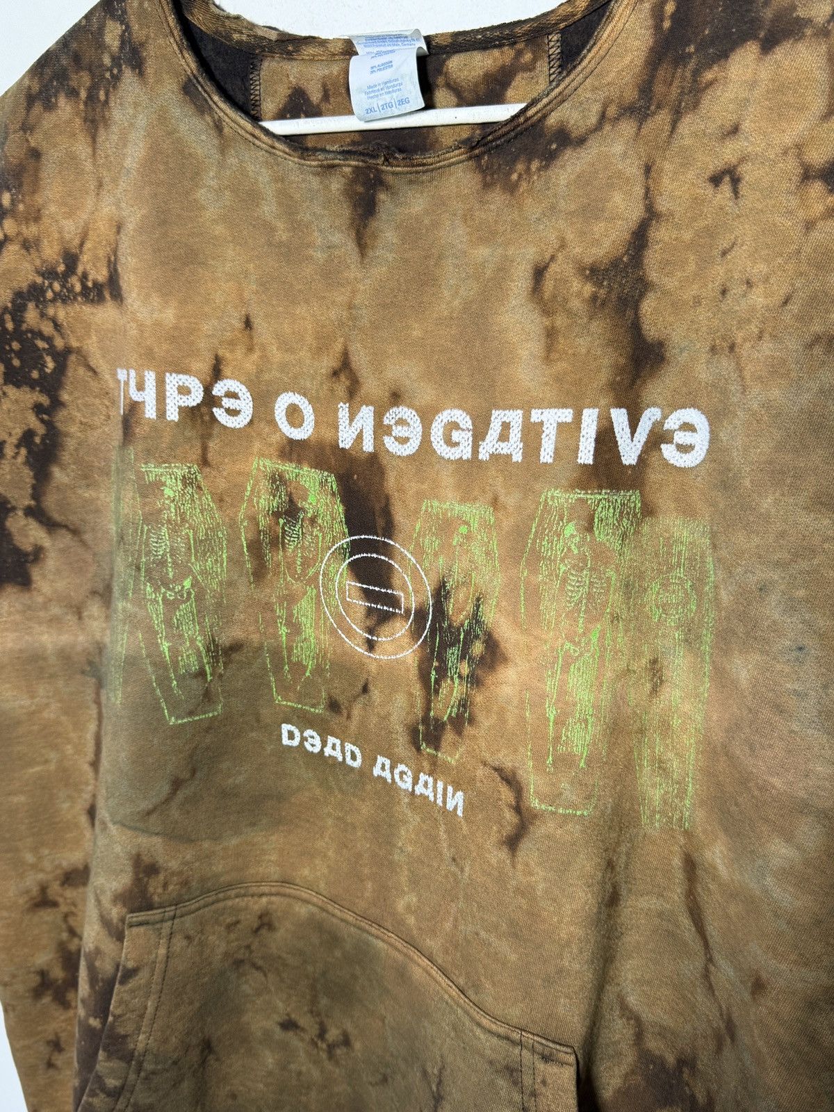 Band Tees Type O Negative “Dead Again” Bleached Sleeveless Hoodie Size US XL / EU 56 / 4 - 3 Thumbnail