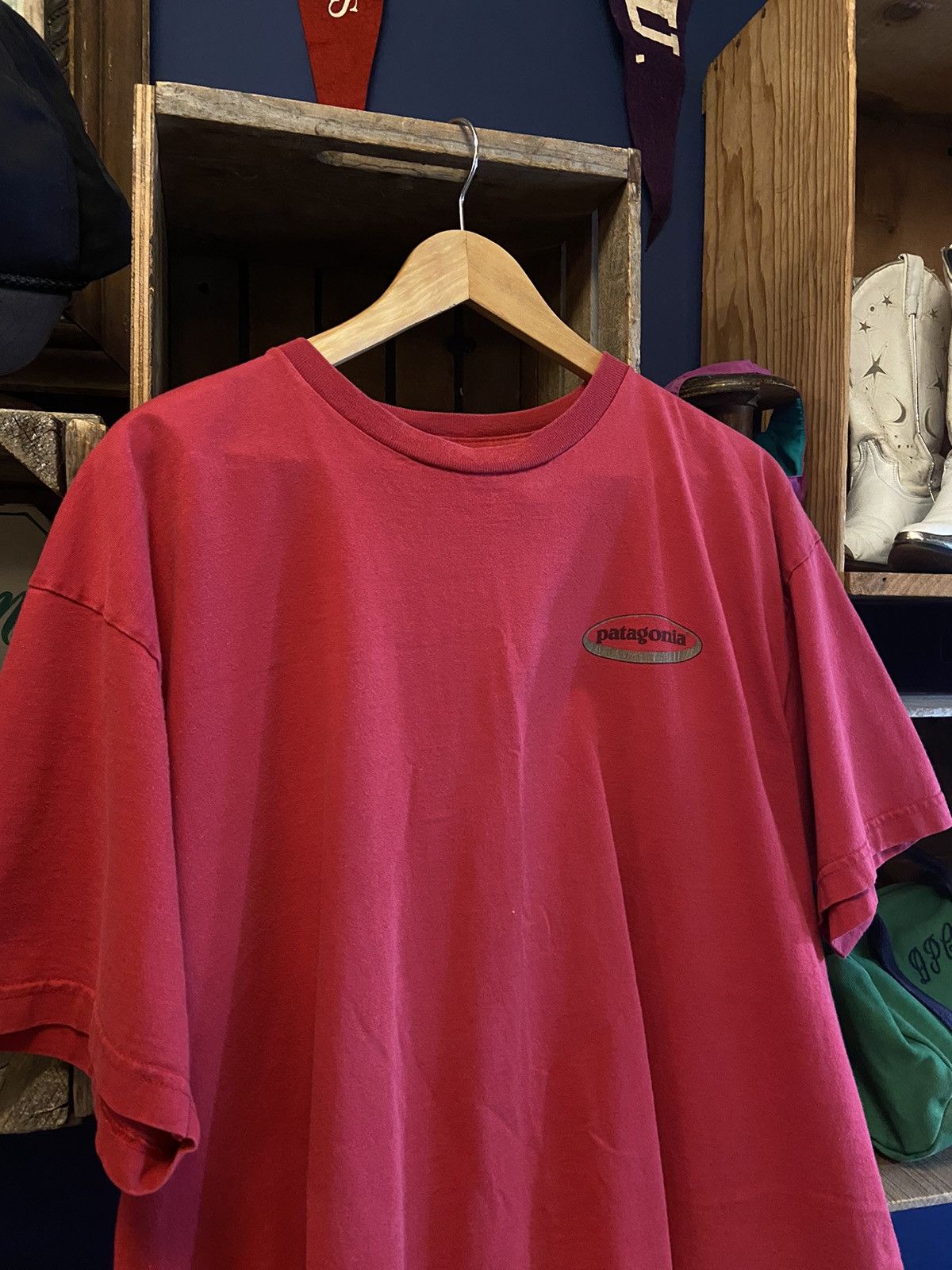 Patagonia × Vintage Vintage 90s Patagonia Beneficial T’s Logo T Shirt Size US XL / EU 56 / 4 - 1 Thumbnail