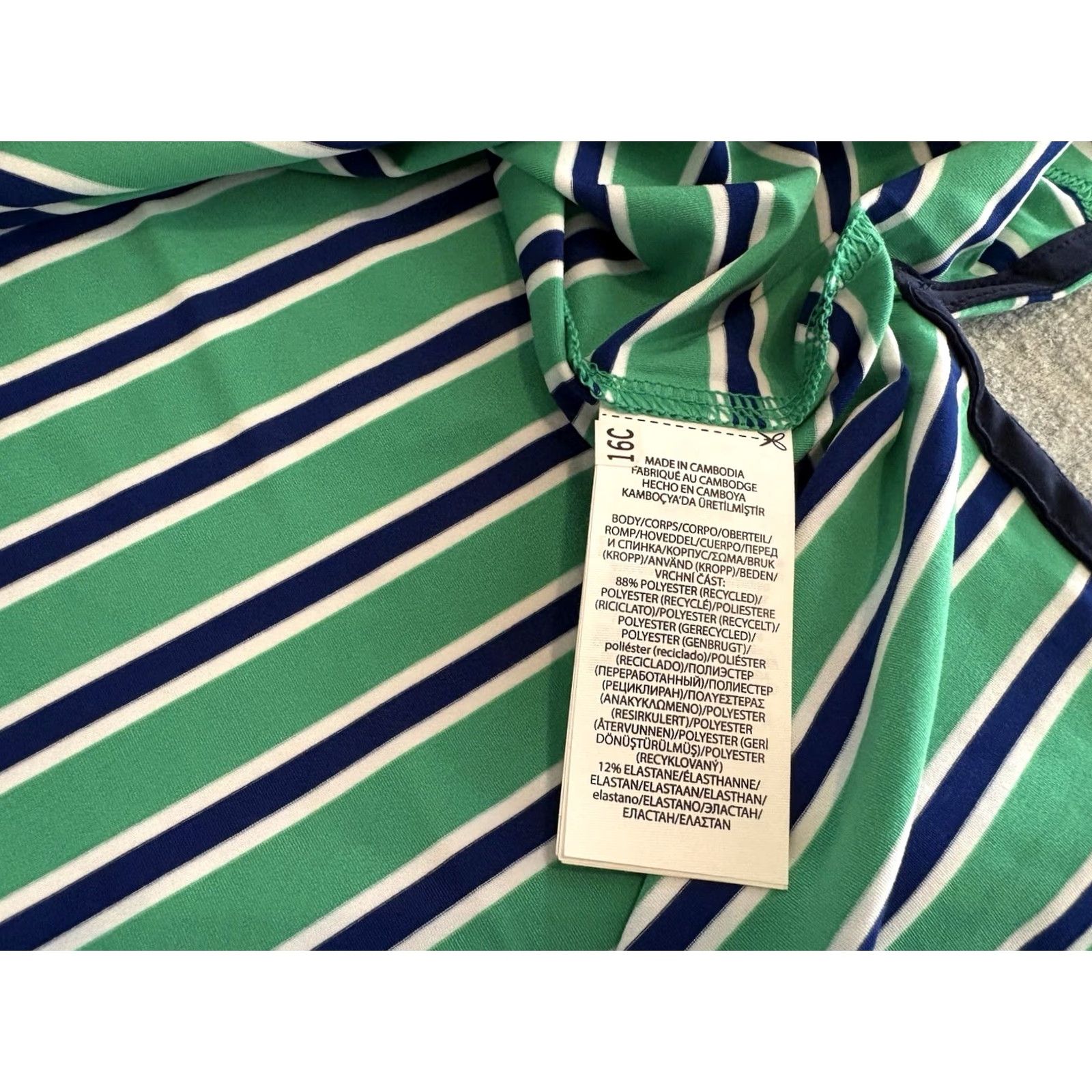 RLX Ralph Lauren RLX Ralph Lauren Green Striped Polo Shirt Mens M NWT Size US M / EU 48-50 / 2 - 4 Thumbnail