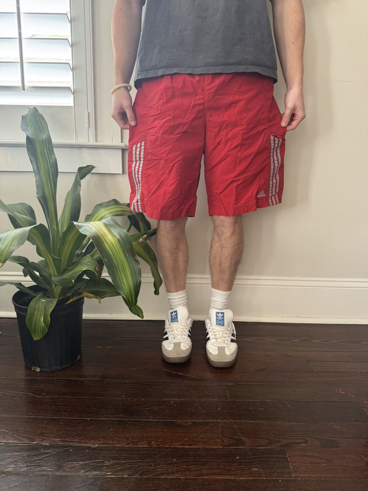 Adidas Vintage Adidas Red Essential Track Shorts Size US 30 / EU 46 - 3 Thumbnail