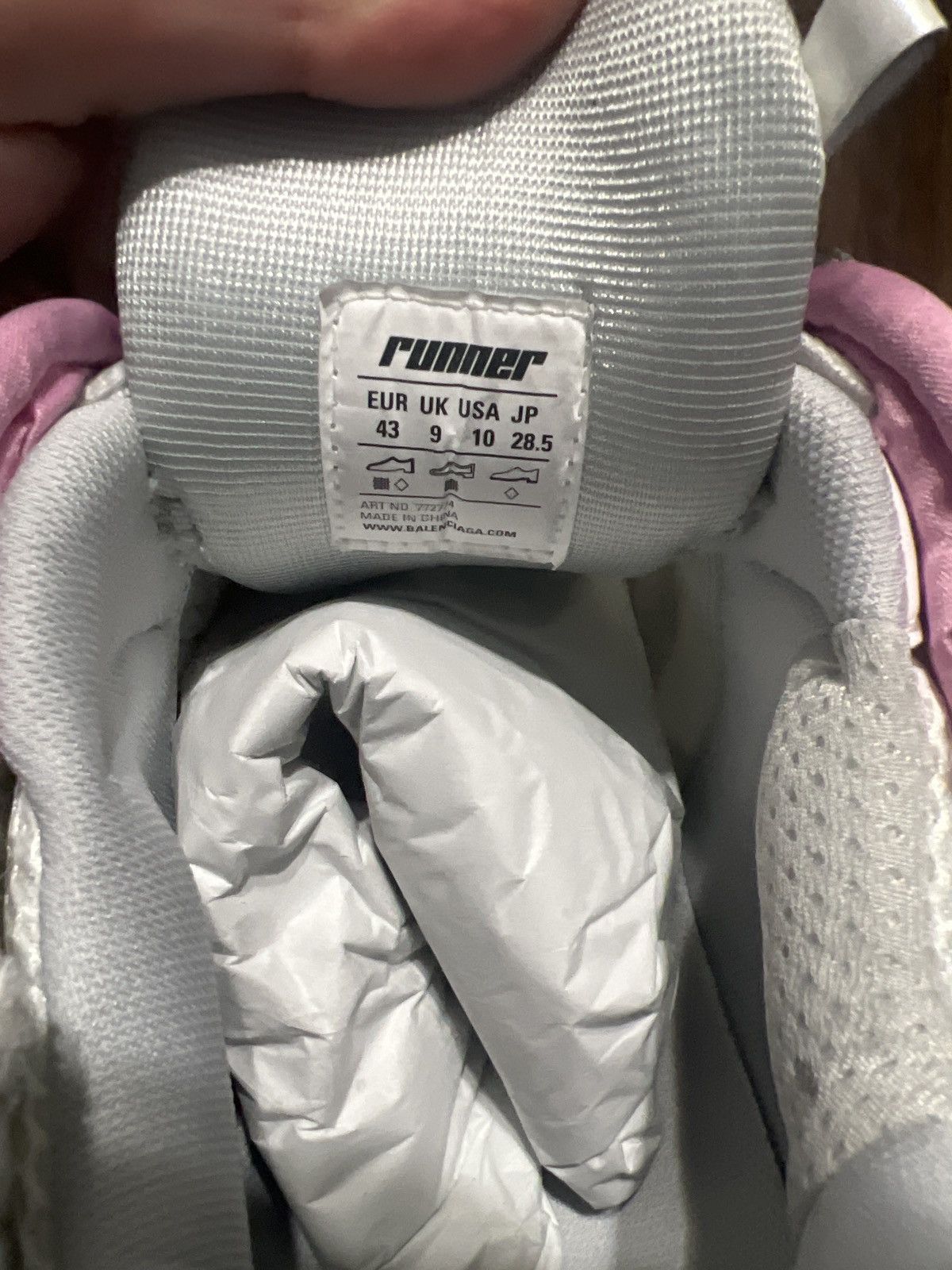 Balenciaga MEN'S RUNNER GRADIENT SNEAKER IN WHITE/BROWN/BLUE/PINK/GREY Size US 10 / EU 43 - 6 Thumbnail