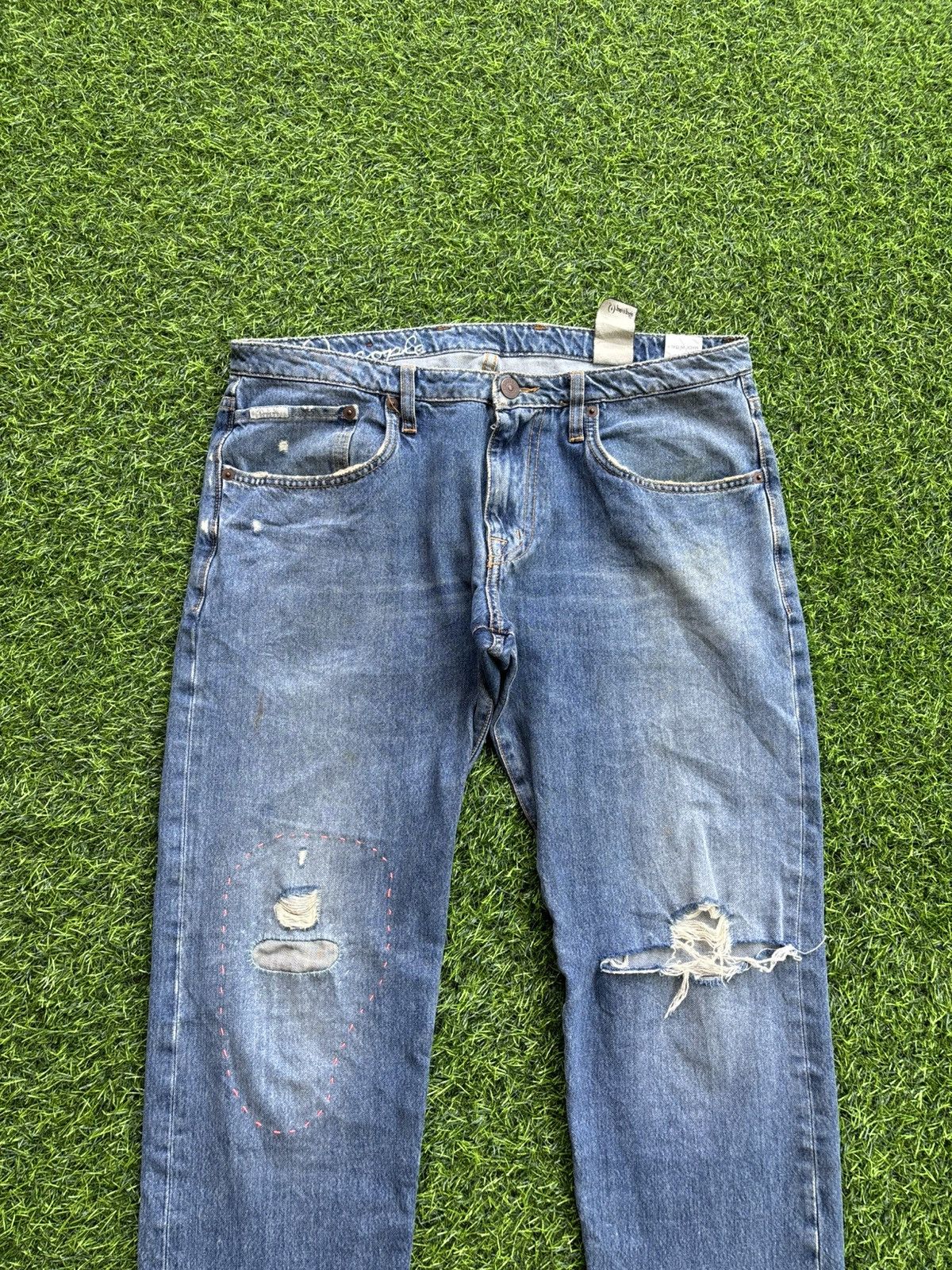 (+)PEOPLE (+) People Distressed Denim Jeans Size US 32 / EU 48 - 2 Thumbnail